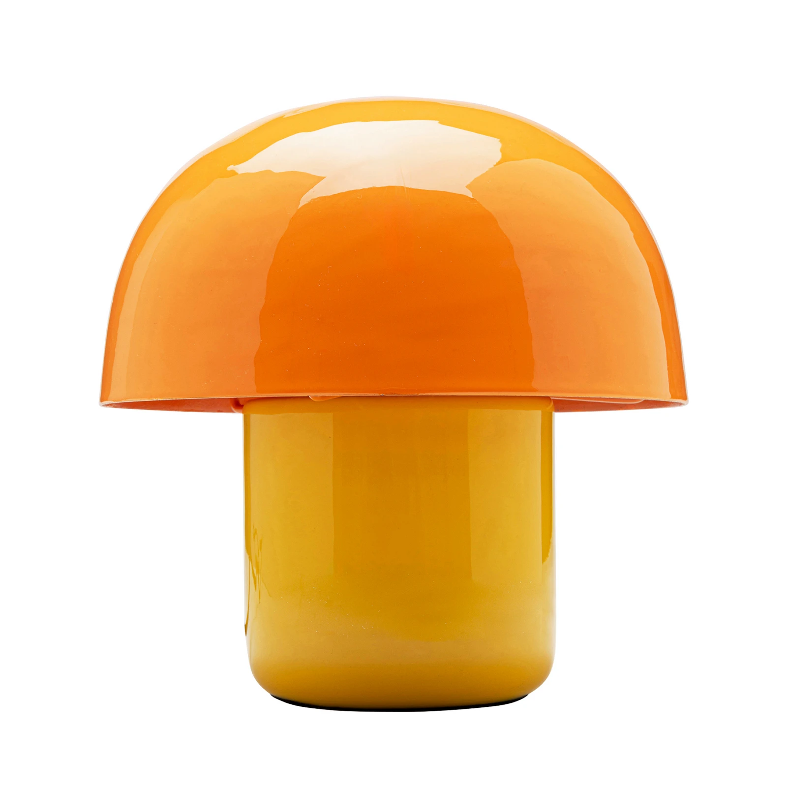 Kare stolová lampa Mushroom, oranžová, kov, 20 cm, E14