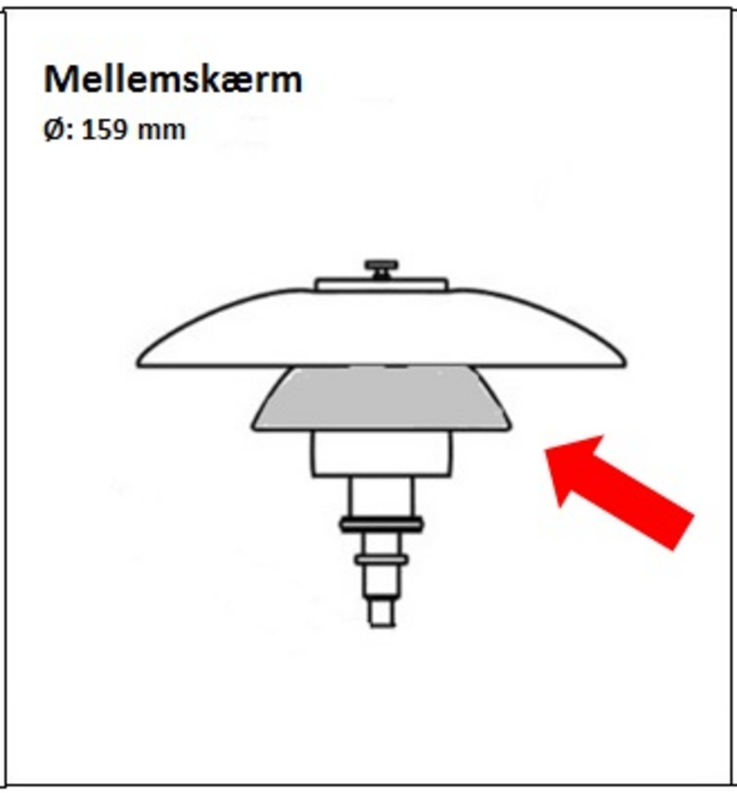 PH 3/2 Stredný Odtieň pre Stolová Lampa/Nástenné Svietidlo/Závěsná Lampa Opál Gl