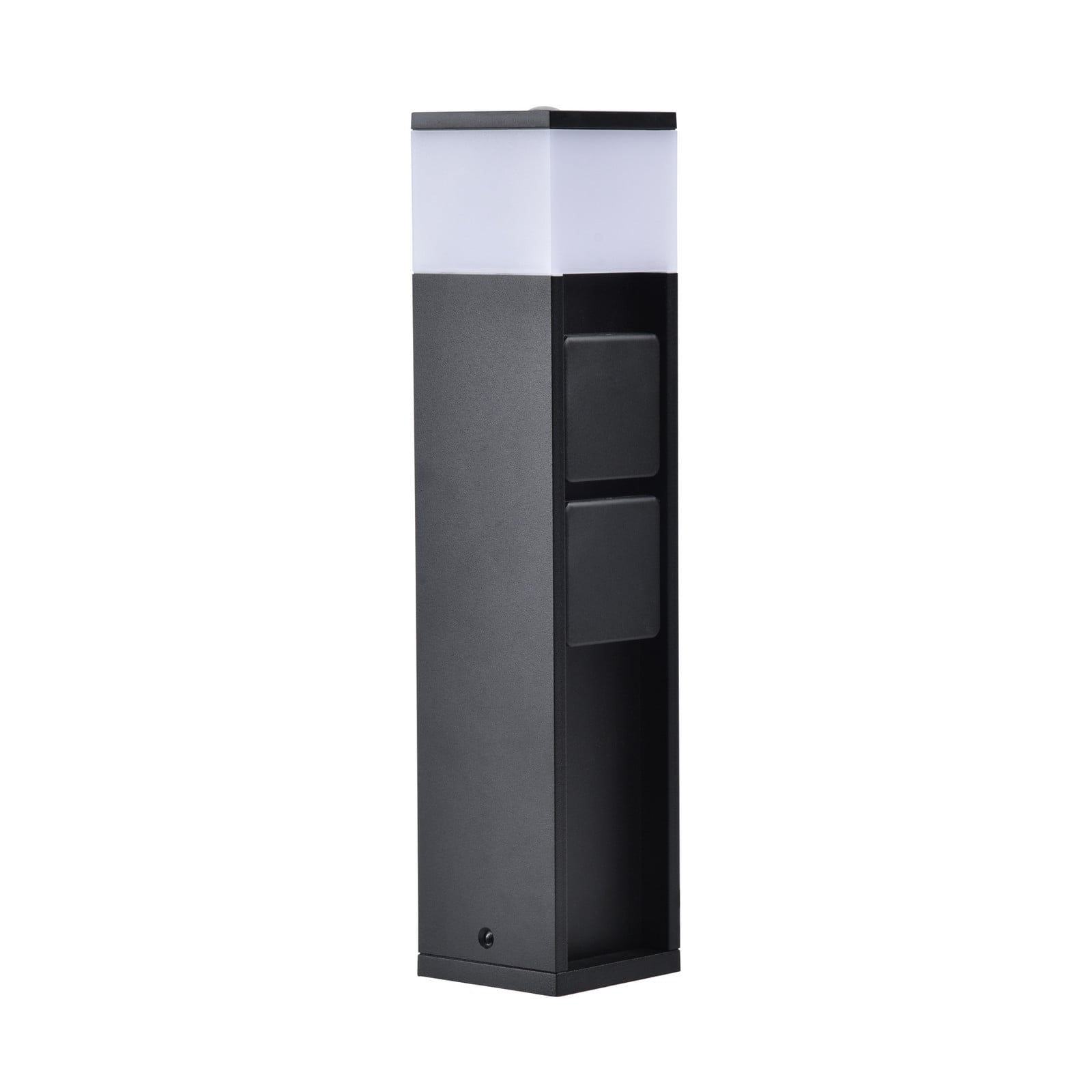 LUTEC Lampă cu soclu cu LED MAINS gri închis 37 cm IP54 2 prize - Modern - Aluminiu