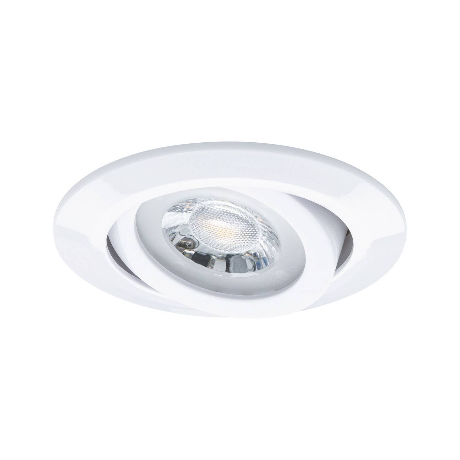 Oprawa wpuszczana LED Paulmann, biała, Ø 8 cm, 4,8 W, zestaw 20 sztuk