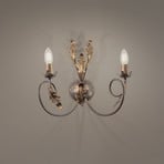 Aplique de pared Gretel, 2 luces, color bronce, metal, E14