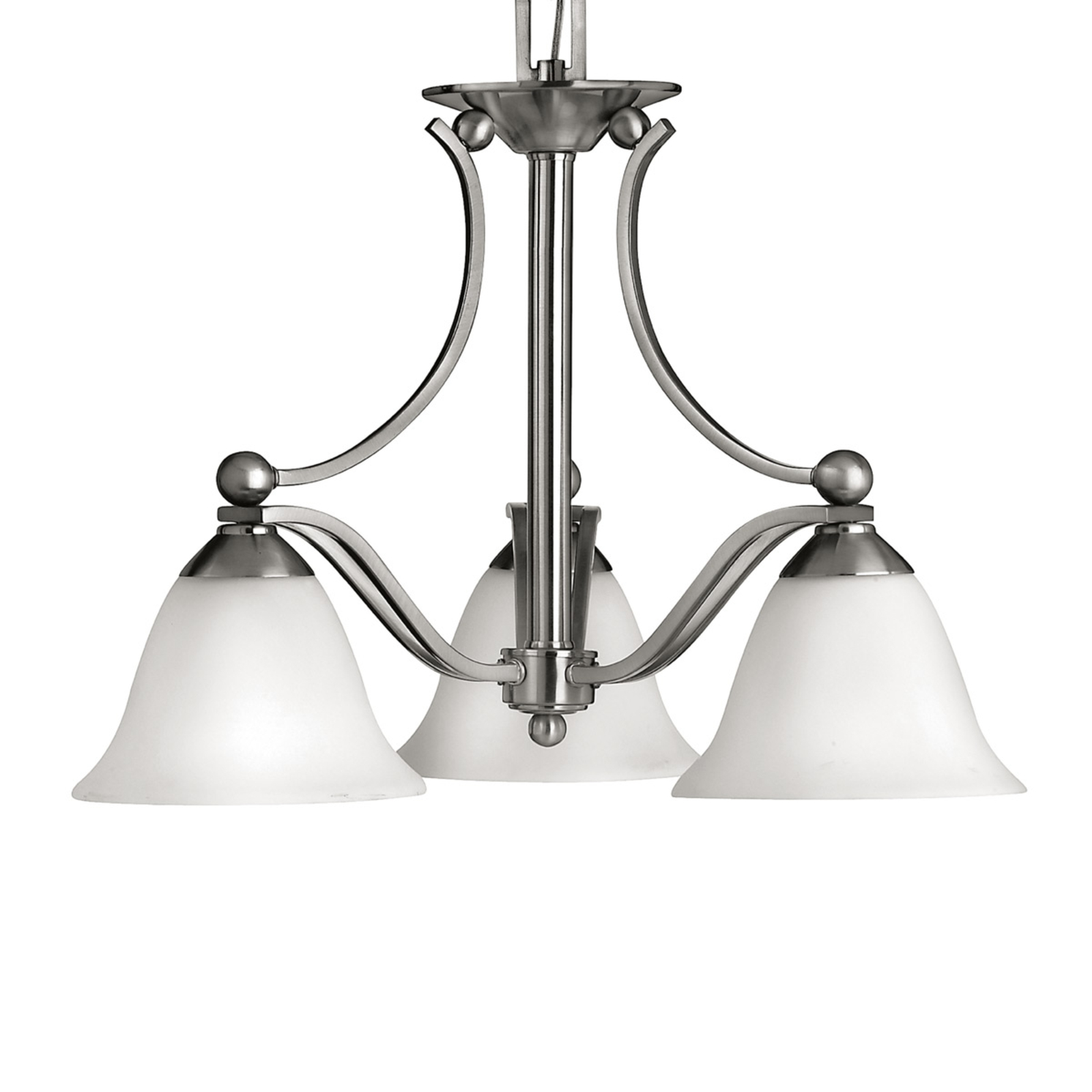 Bolla Hanging Light Nickel Three Bulbs