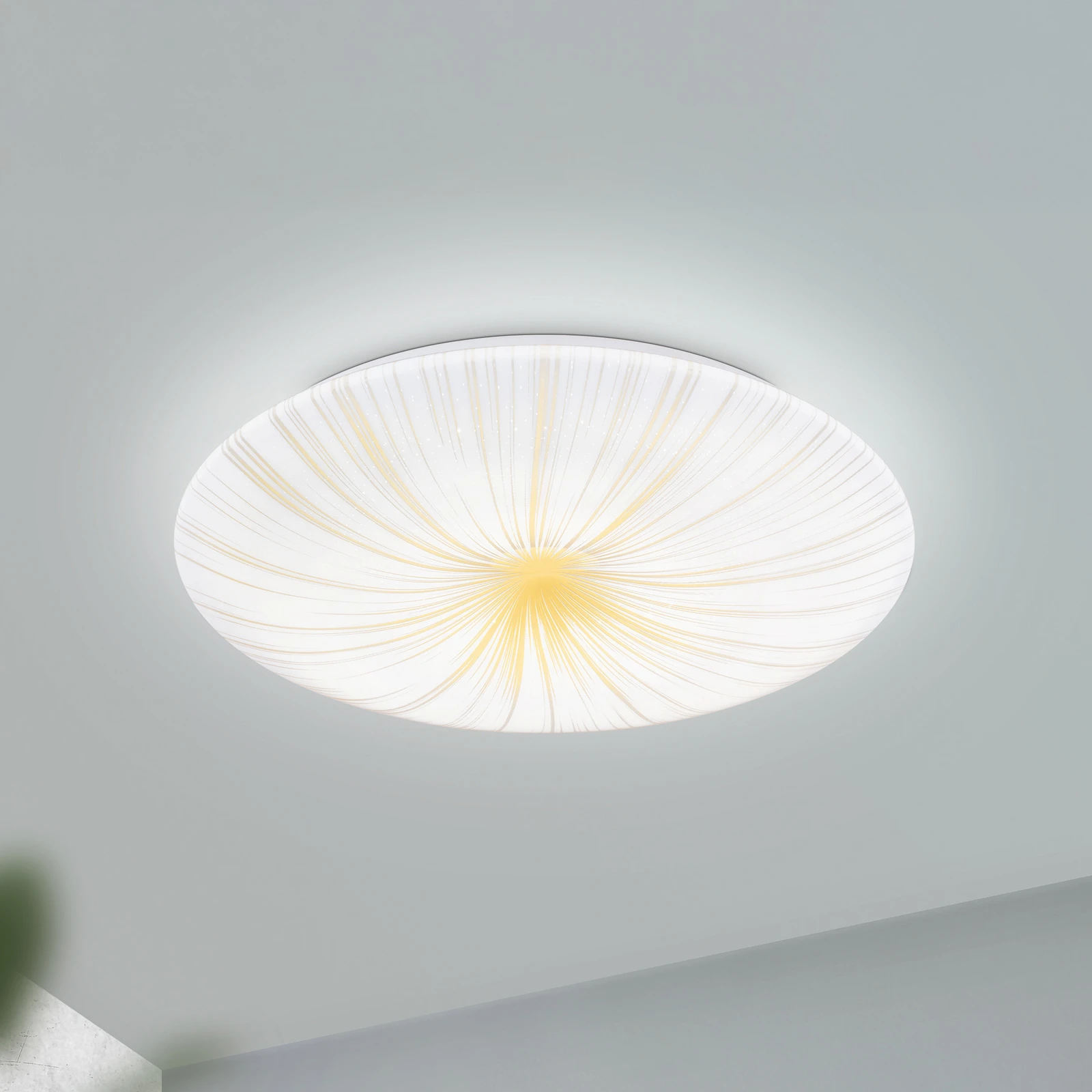 LED-Deckenleuchte Nieves 1 im Strahlendesign Ø31cm