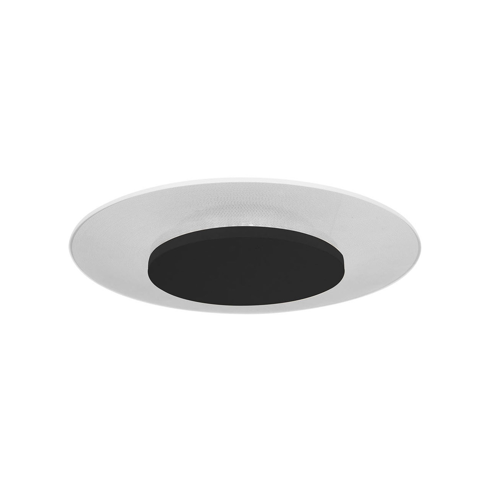 Lampa sufitowa LED Lido, czarna, Ø 36 cm