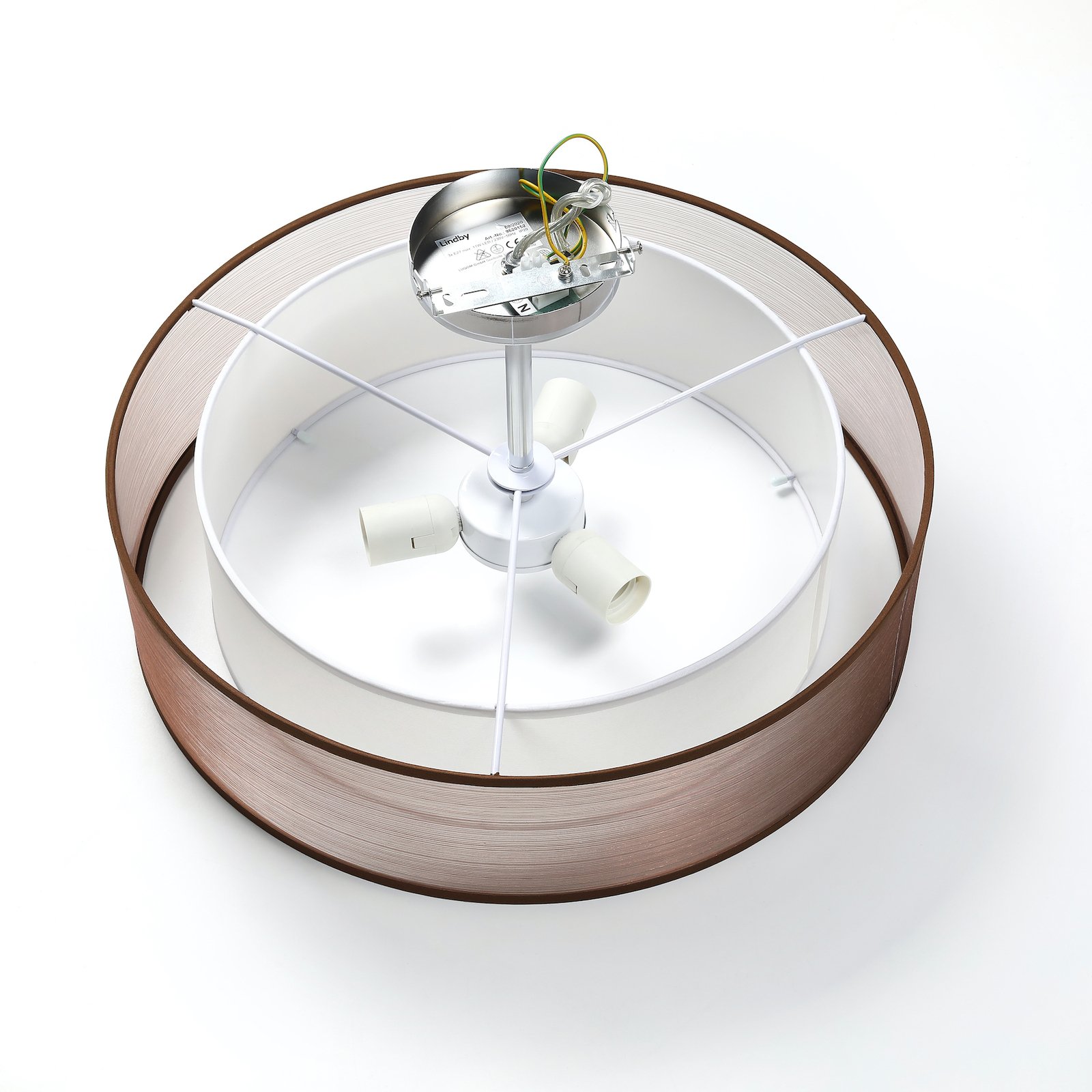 Pikka LED Ceiling Lamp Brown/White - Lindby