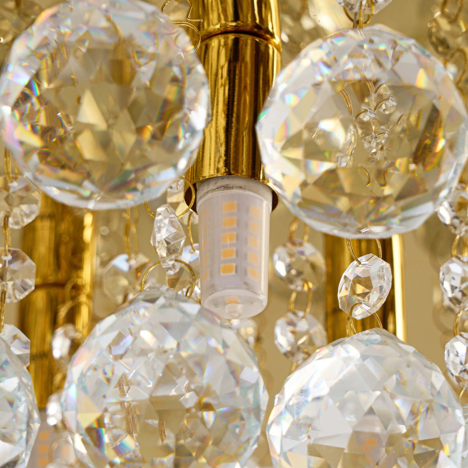 Gillion 4 Taklampe Crystal/Gold - Lindby Gillion 4 Taklampe Crystal/Gold - Lindby