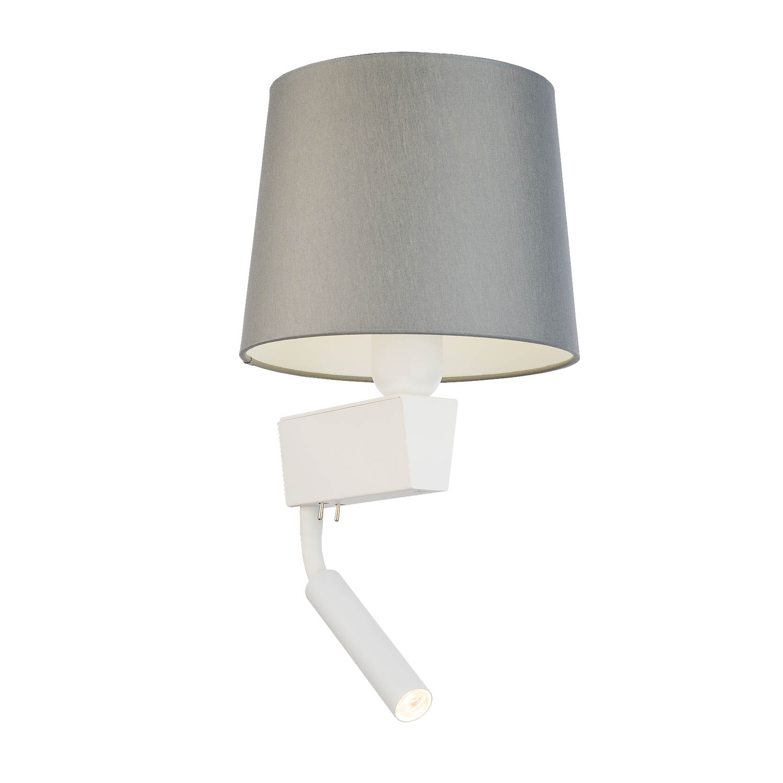 Vegglampe Chillin med leselampe, grå