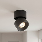 Prios Strahler Rotari basic, 1-flg., schwarz, Ø 9 cm, GU10