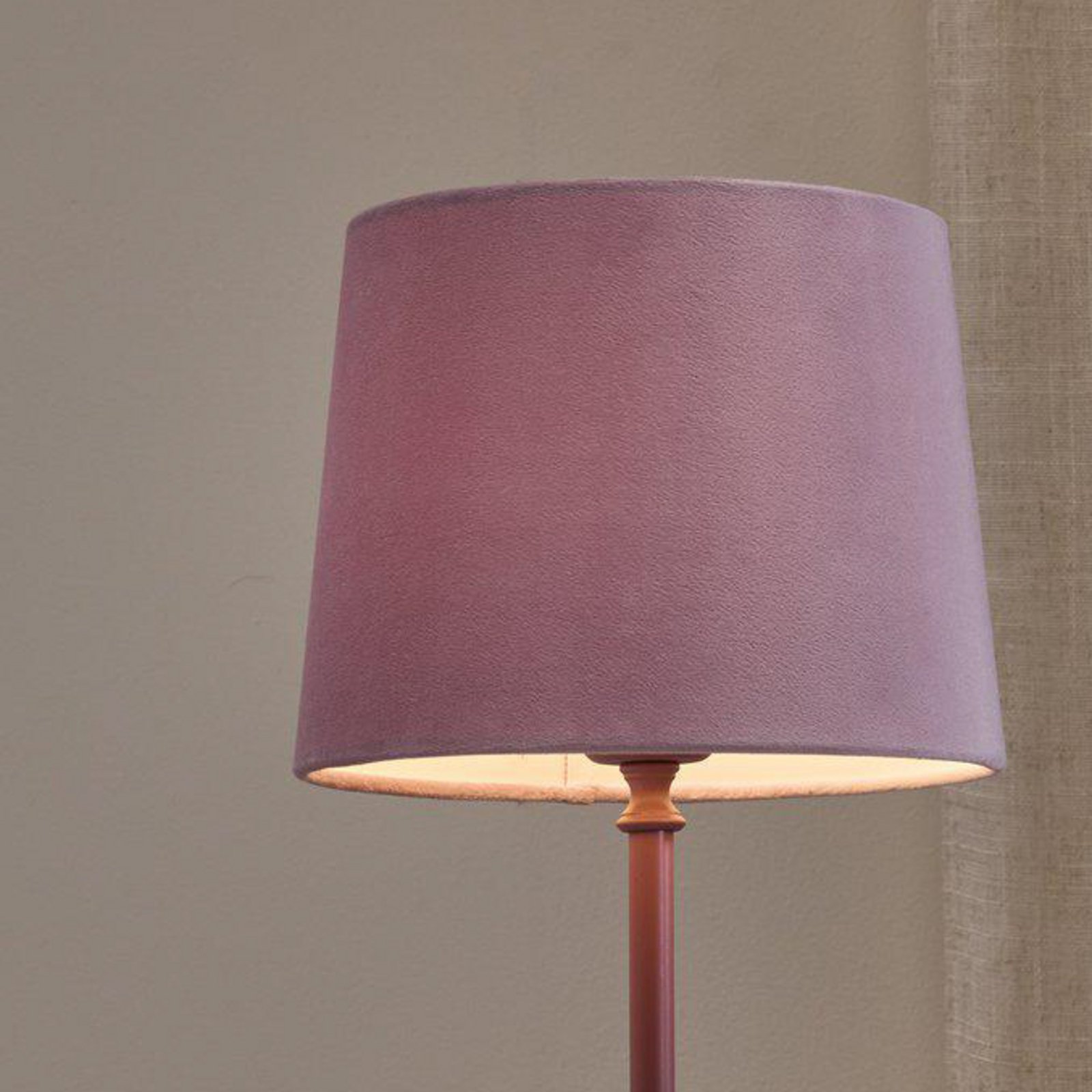 PR Home Tove table lamp, pink, height 56 cm, metal/fabric