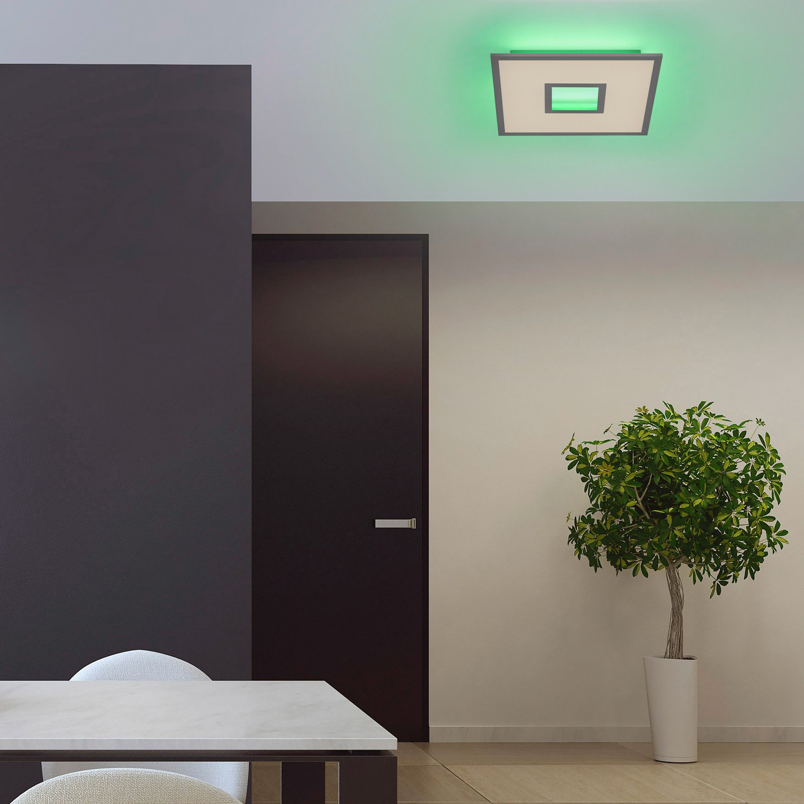 LED-taklampa Recess med fjärrkontroll RGBW