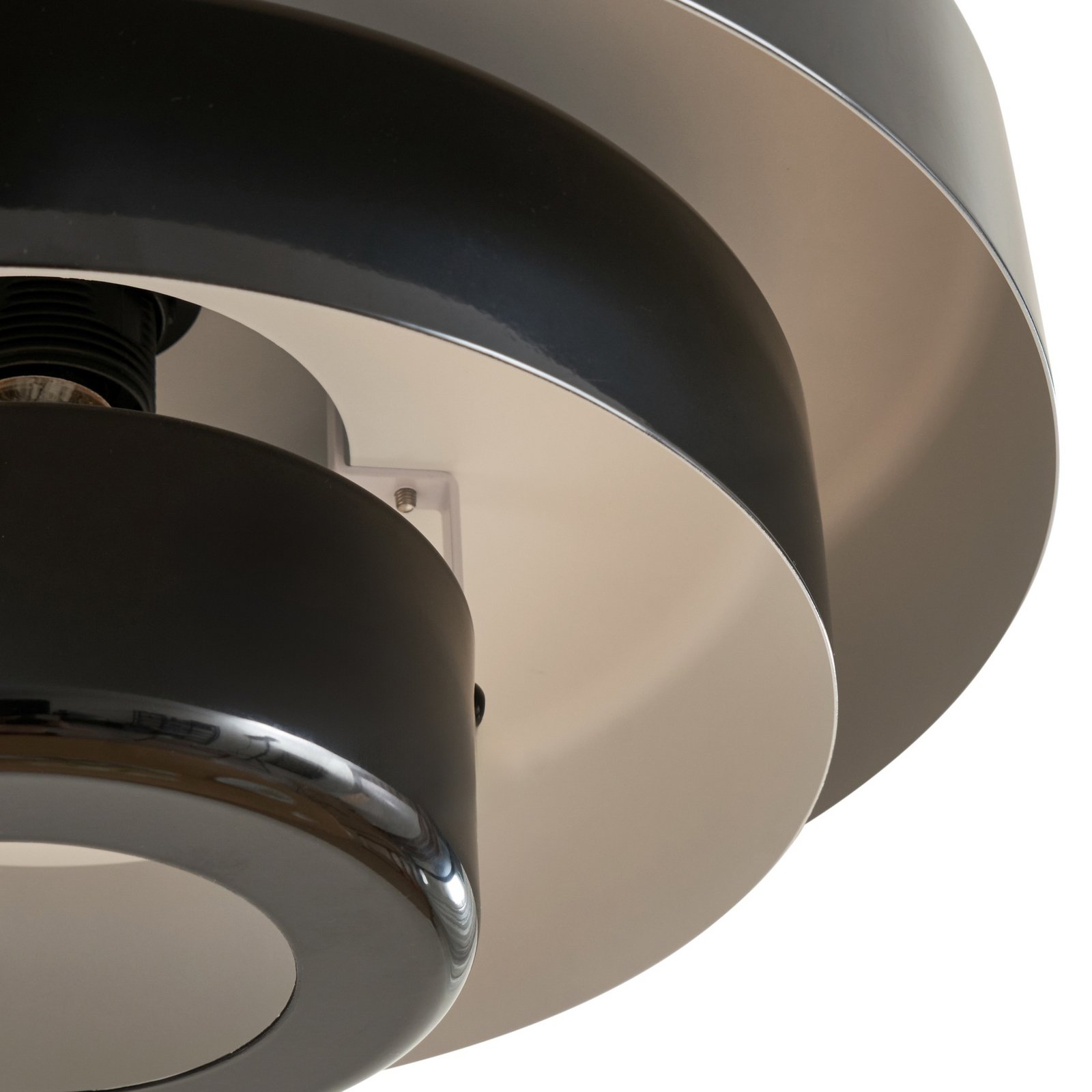 Lindby piekaramā lampa Tivra, melna, Ø 35 cm, metāls, E27