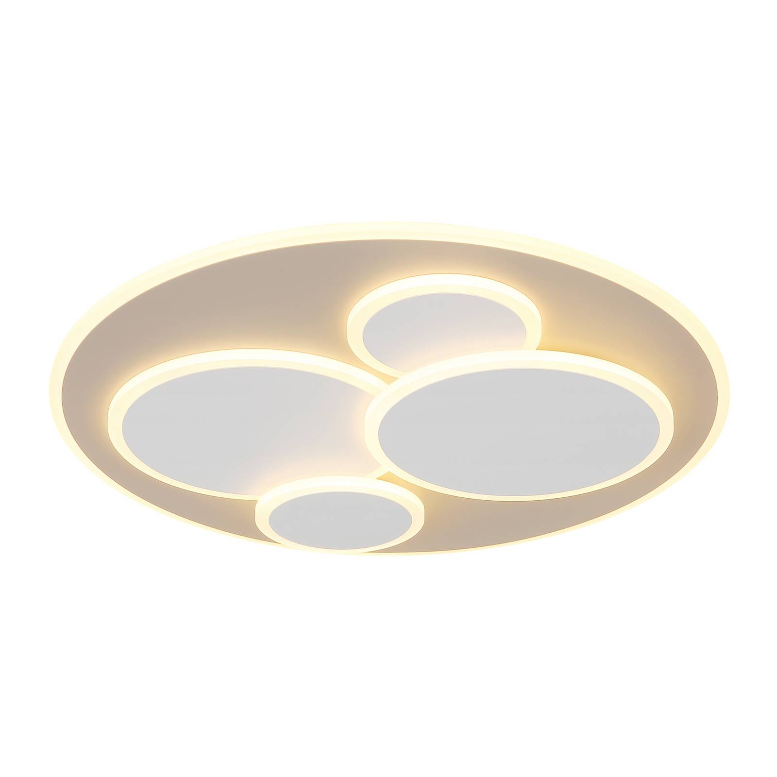 LED-Deckenlampe Monty, Ø 49 cm, weiß/sand Metall/Kunststoff