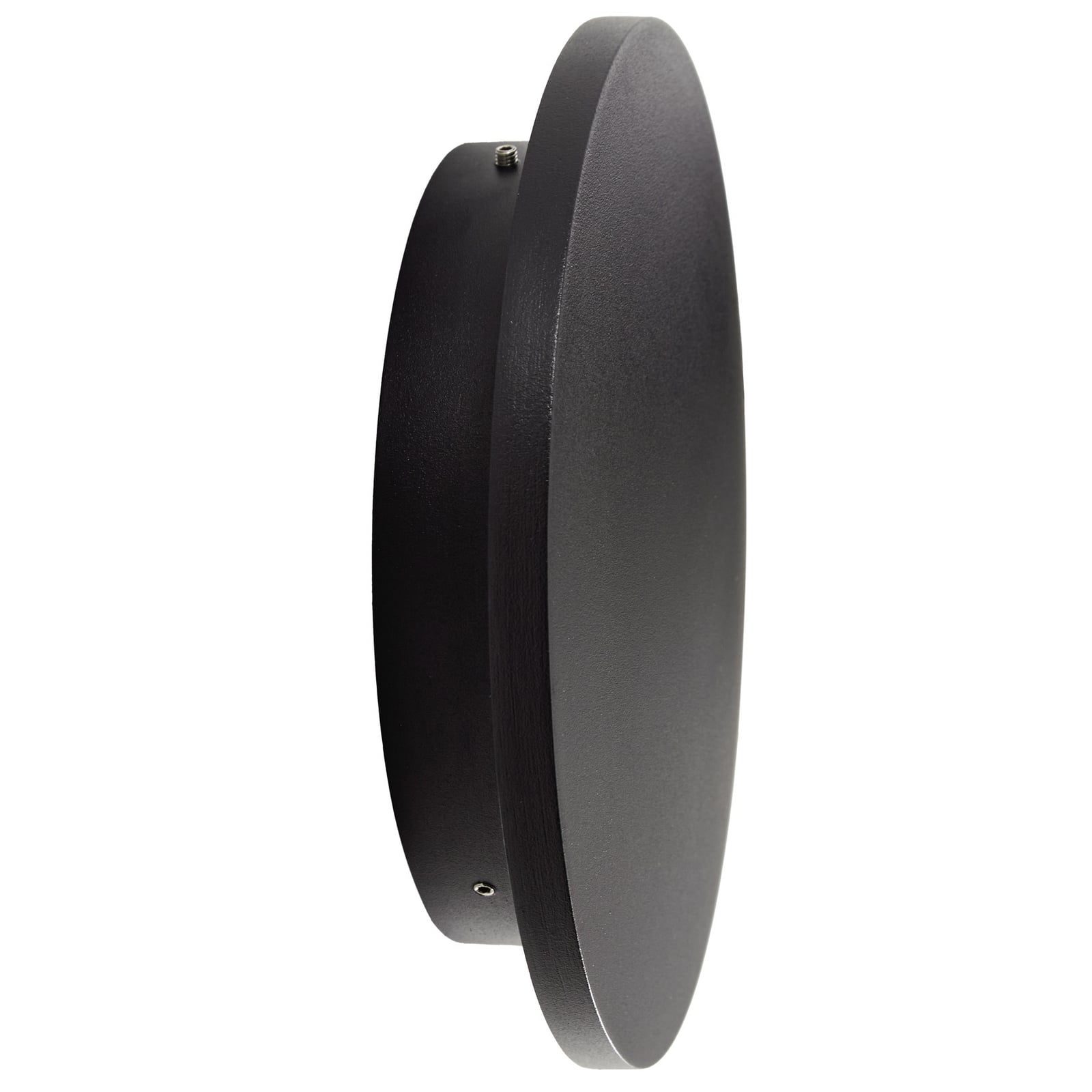 Venkovní nástěnné svítidlo Selinel, Ø 23 cm, s číslem domu, černé, kovové –