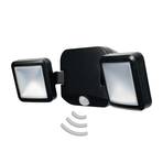 Battery Spotlight outdoor wall light 2-bulb black