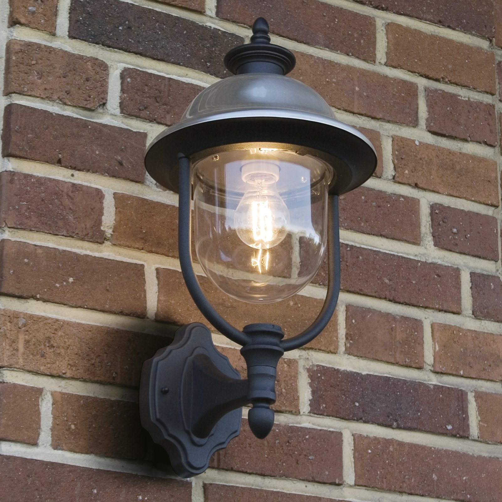 Opret udendørs væglampe "Parma", m. rustfrit dække