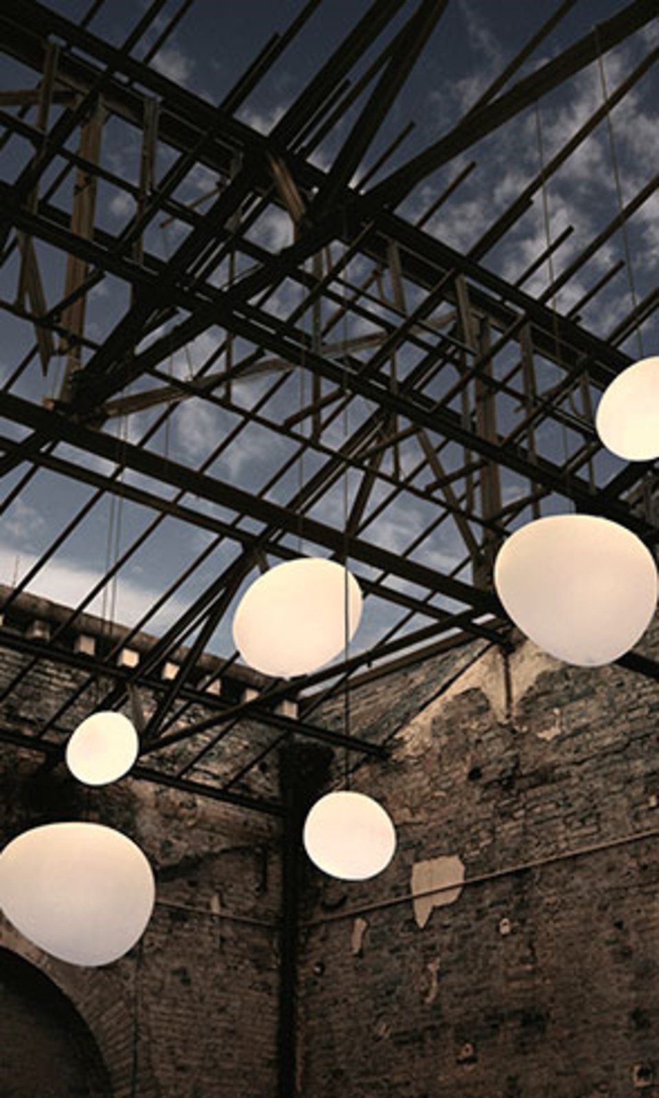 Gregg Exterior Pendul Medium Alb - Foscarini