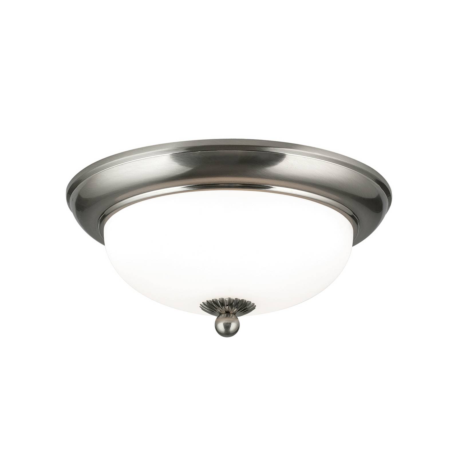 Deckenleuchte Empire, Ø 26,5 cm, nickel matt, Glas opal matt
