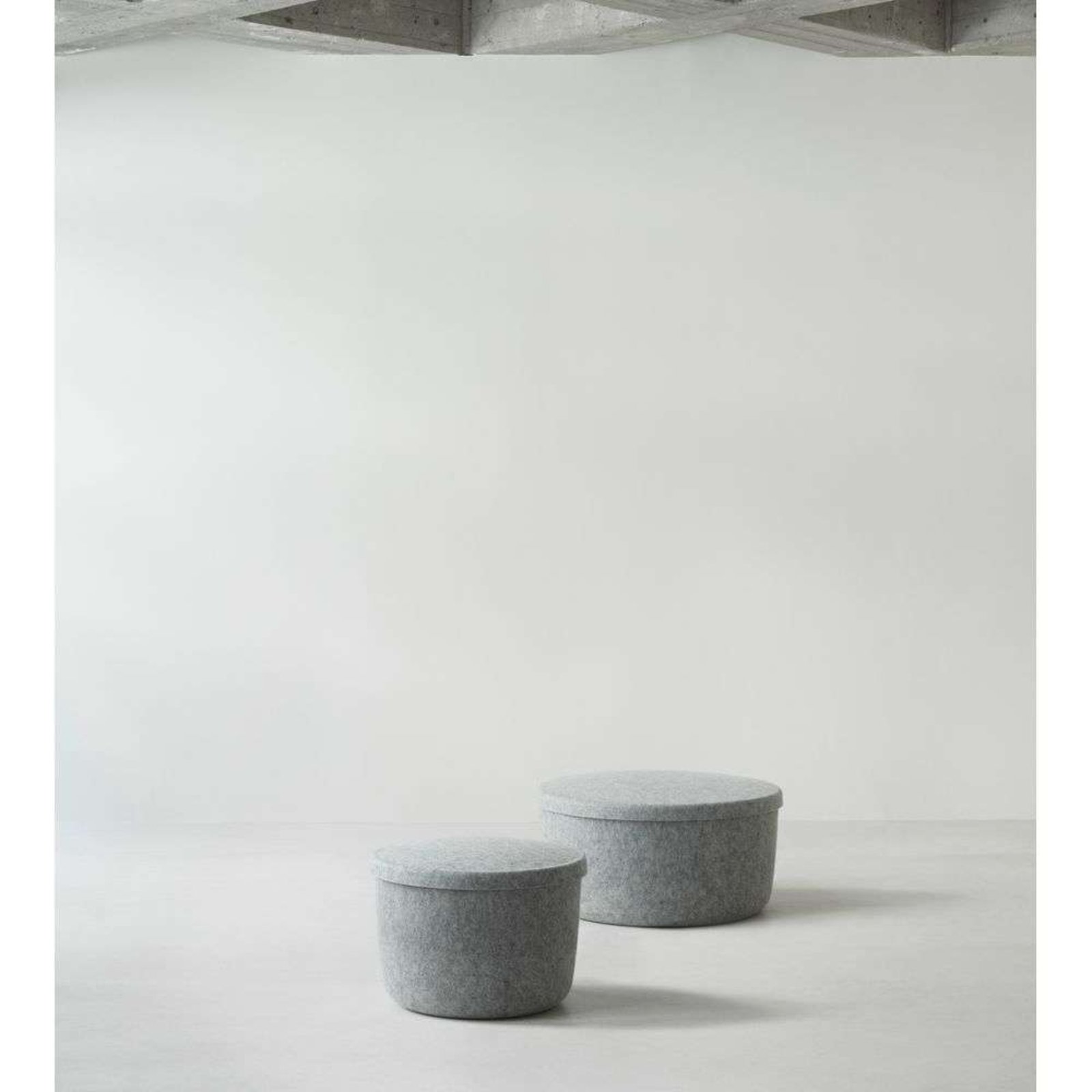 Hide Storage Pouf Large Grey - Normann Copenhagen