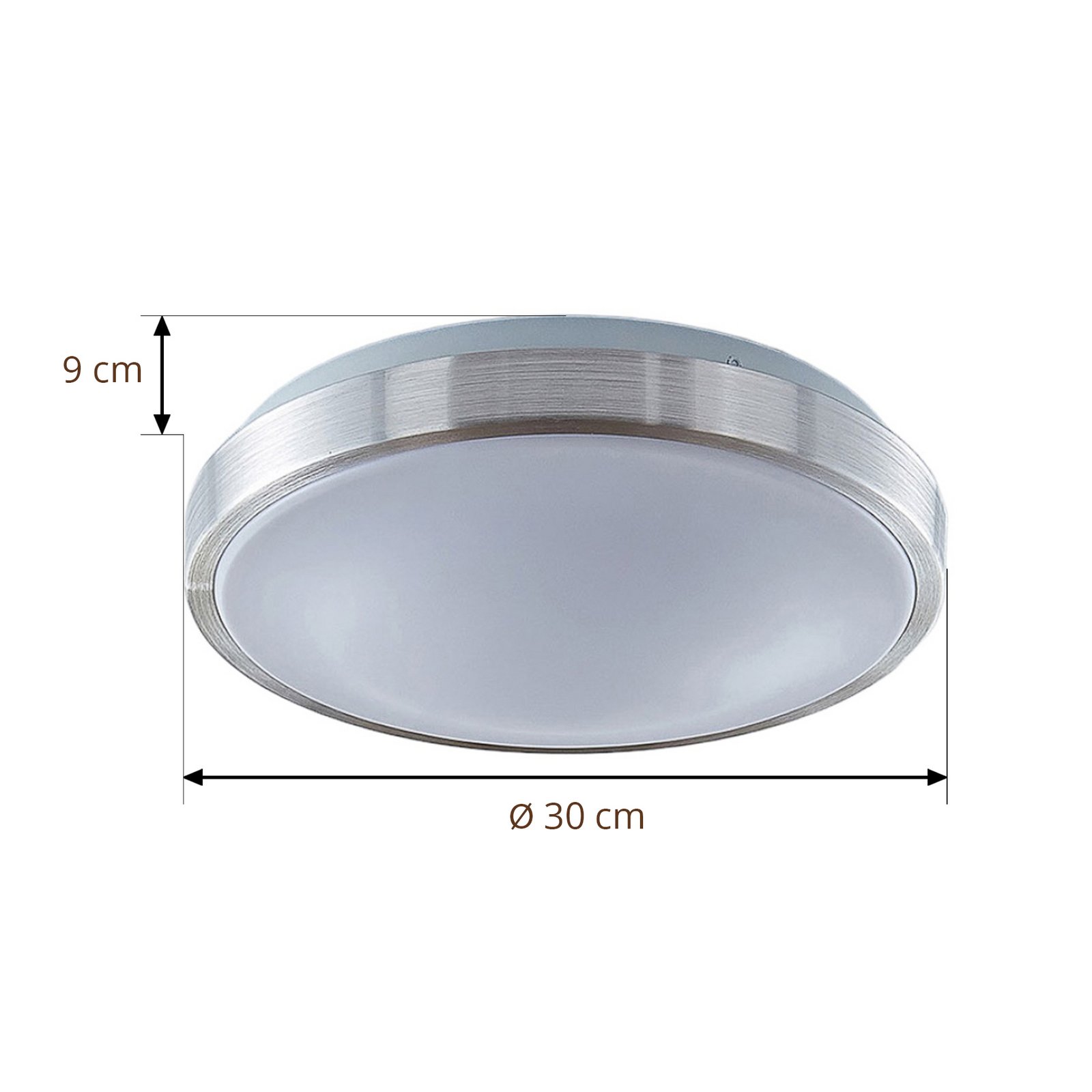 Emelie Deckenleuchte Alu/White - Lindby