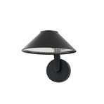 Capelo LED vonkajšie nástenné svietidlo Ø 20 cm čierne kovové - Lindby
