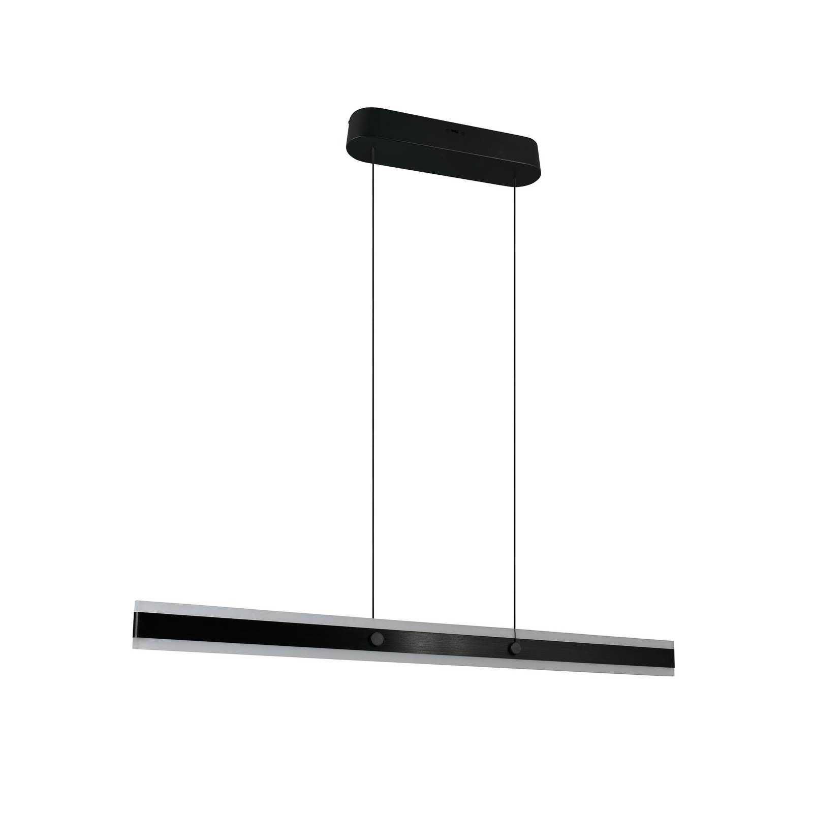 LED-Hängelampe Arcola, schwarz, Länge 115 cm, CCT, 2-flg.