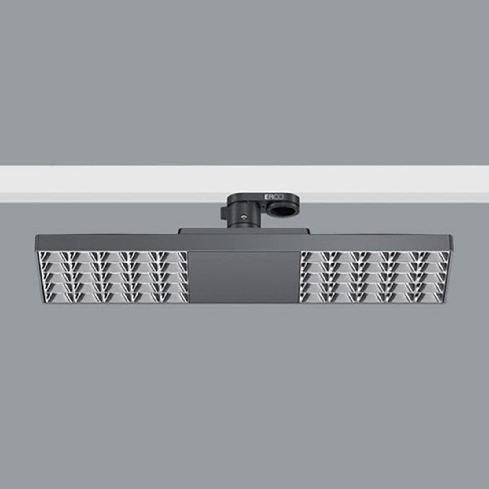ERCO Jilly 230V 15W extra wide, silver louvre