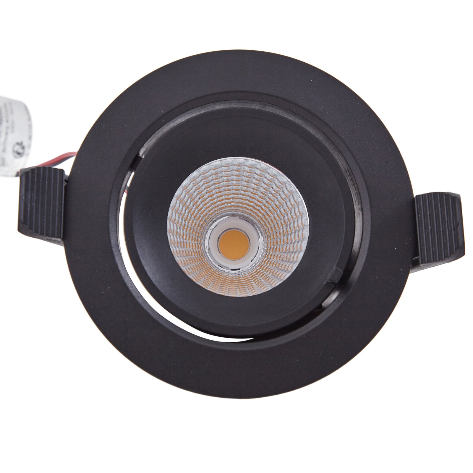 Arcchio Harcos LED-downlight, svart, Ø 11 cm, 4 000K, svart