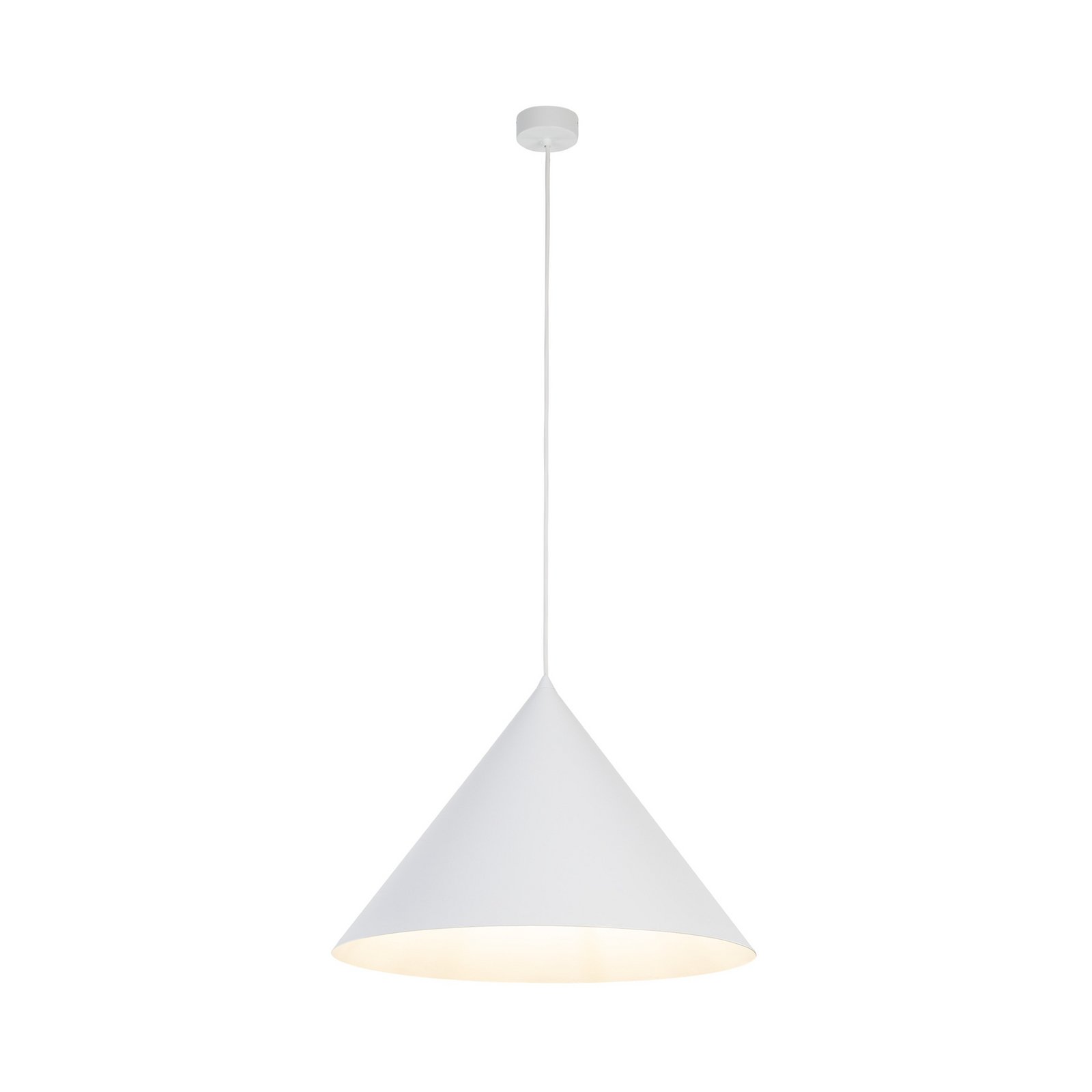 Cono pendant light, 1-bulb, Ø 50 cm, white, E27
