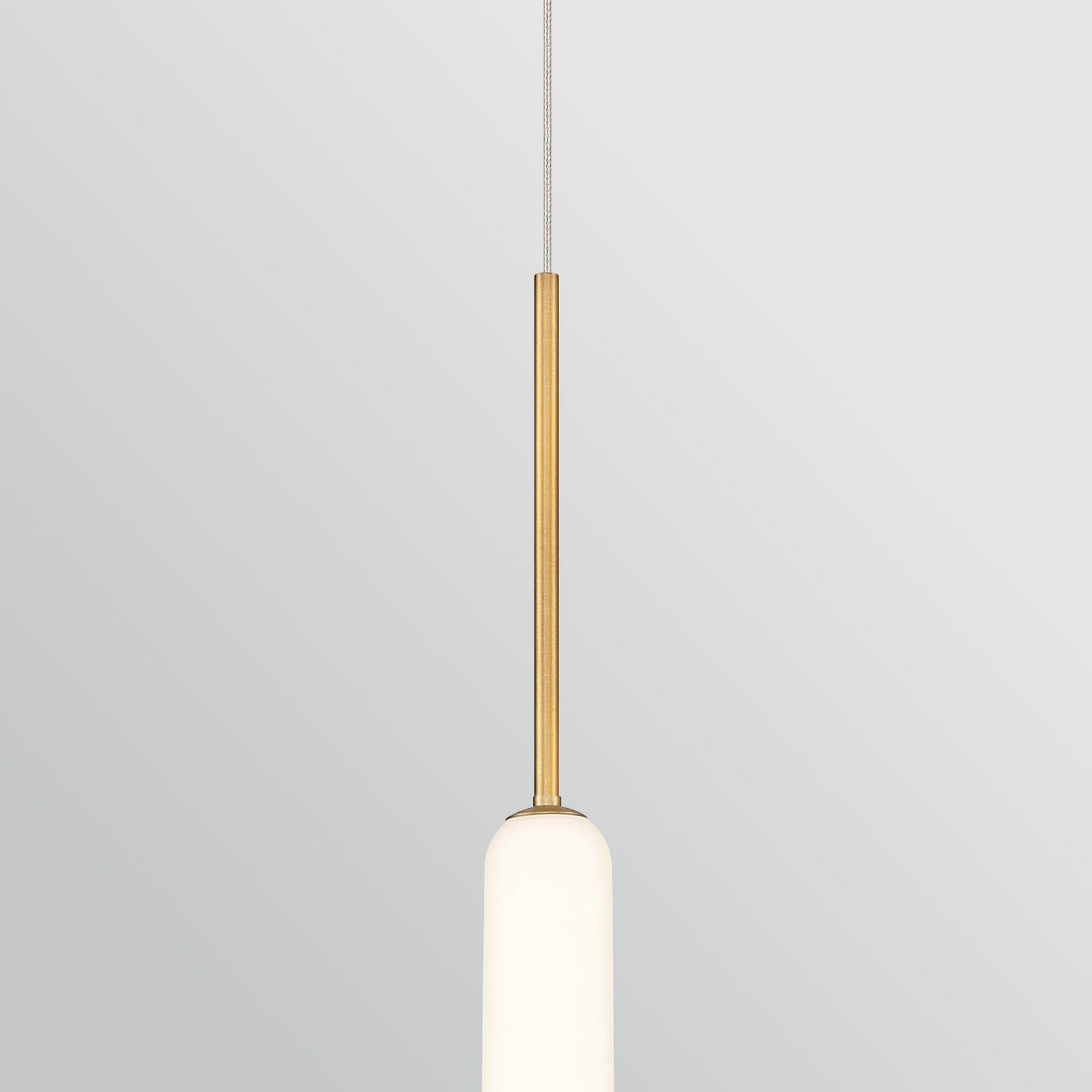 CUMBERLAND LED pendant light, gold, Ø 13 cm, metal/glass