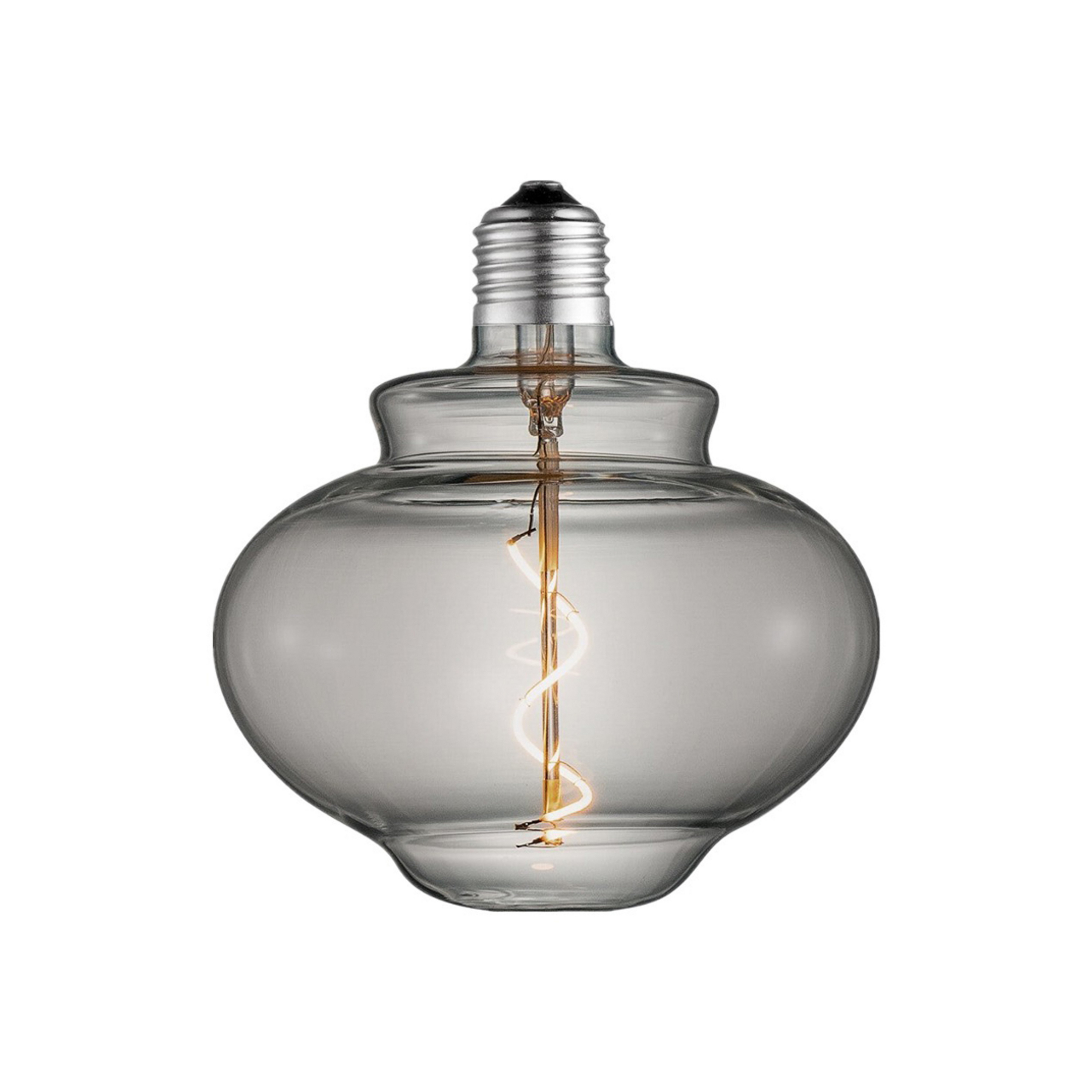 Lampe cloche LED Lucande, E27 4W, Ø 16 cm, 1800K, fumée
