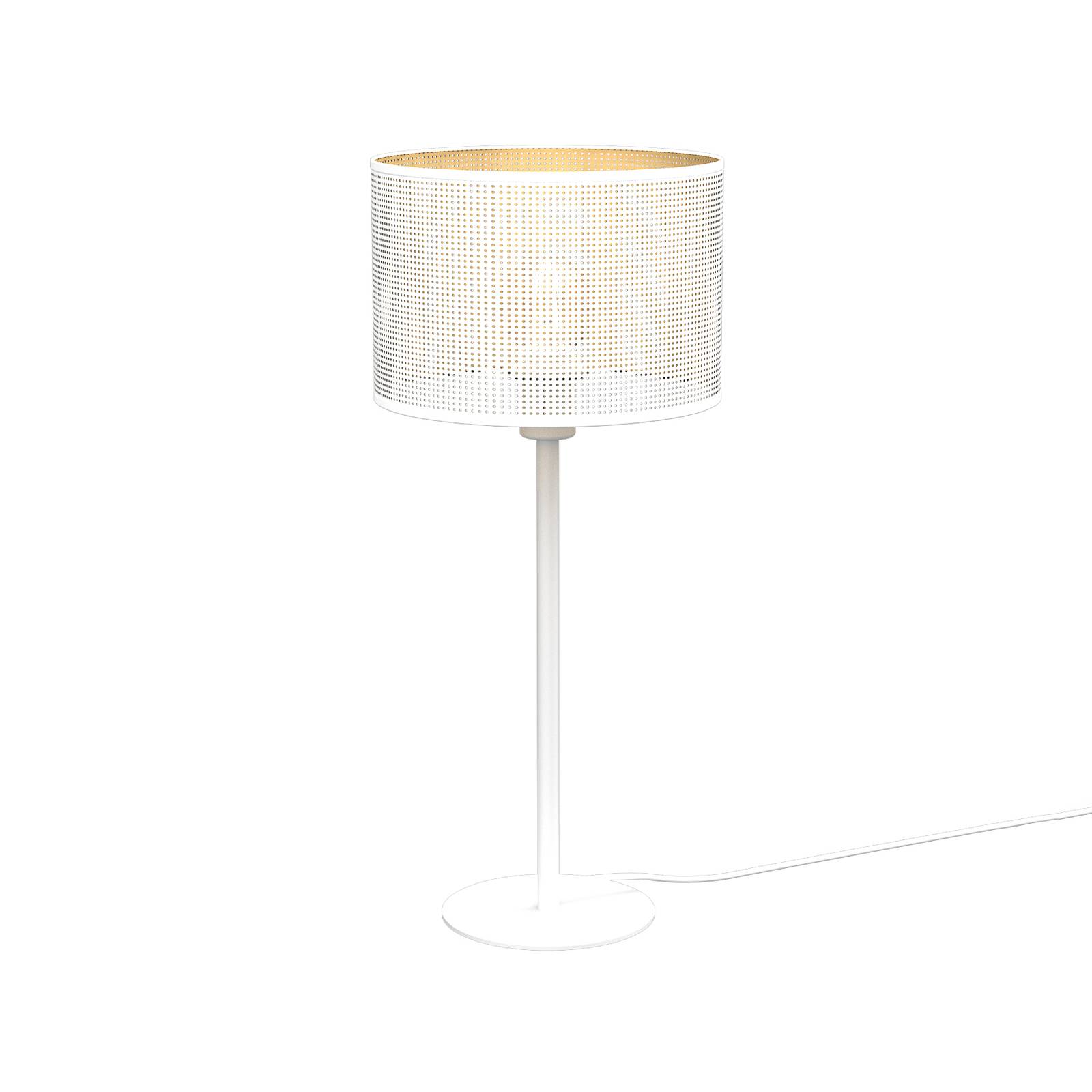 Bordslampa Jovin, höjd 56cm, vit/guld