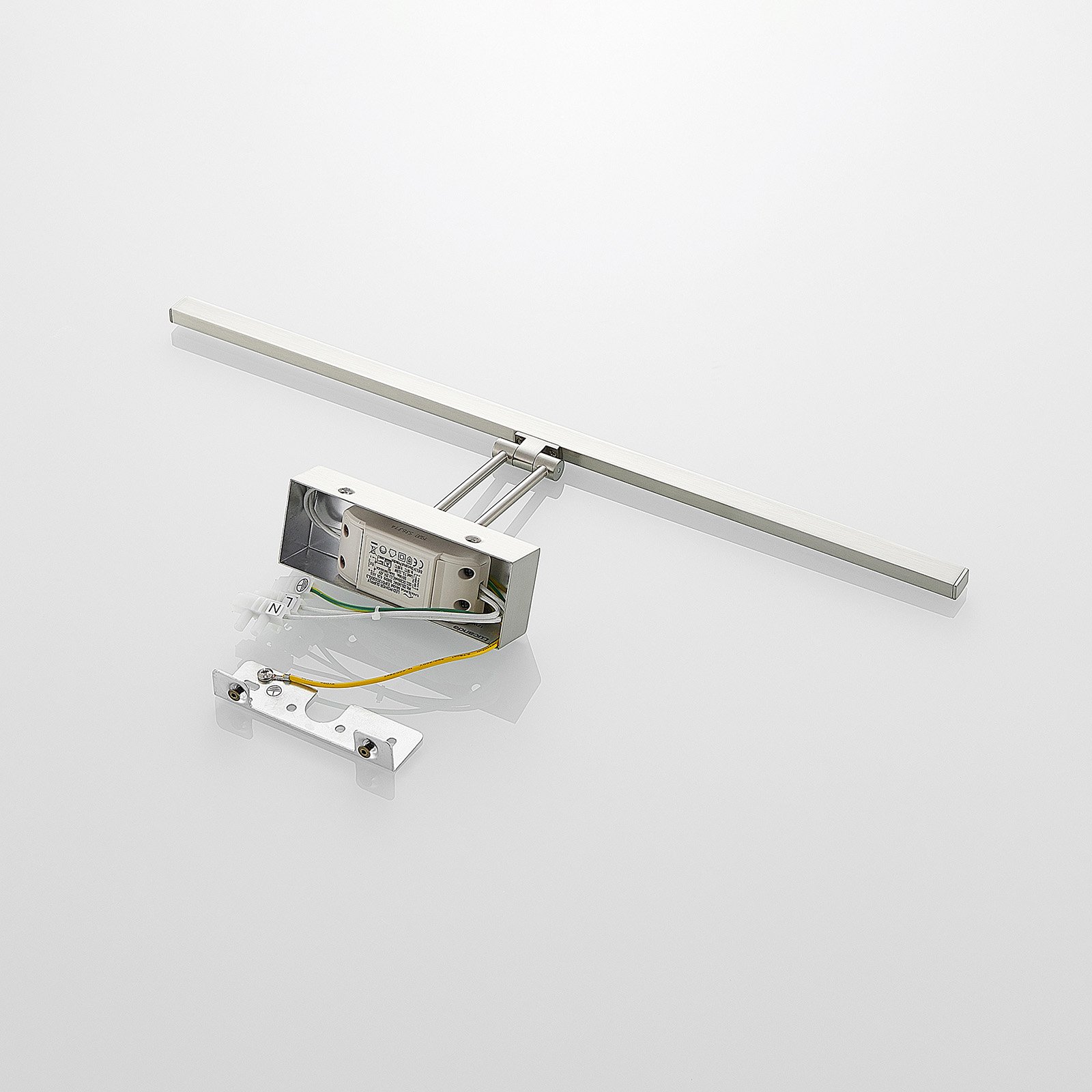 Lucande Thibaud LED-Bilderleuchte, nickel, 51,4 cm