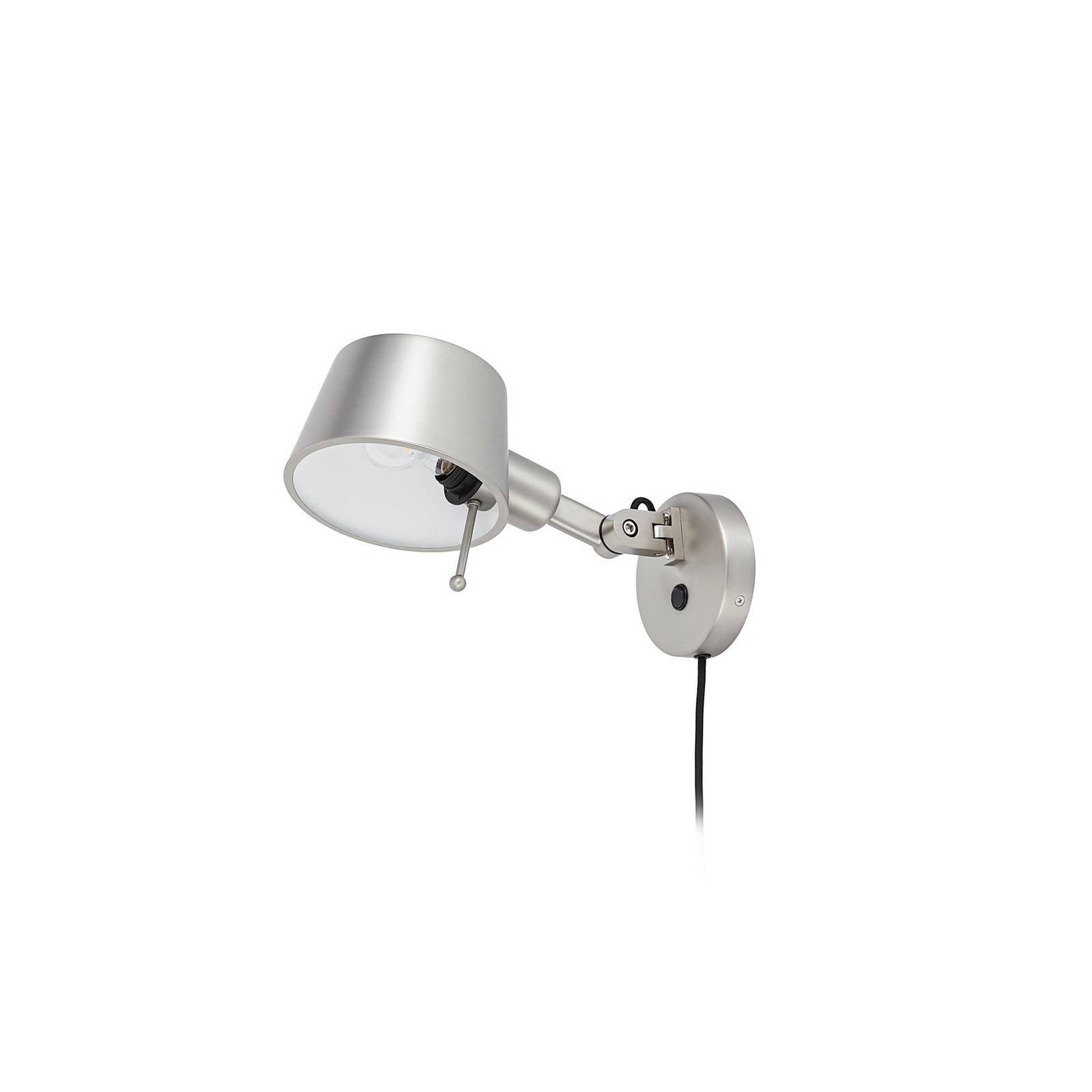 Lucande Wandleuchte Silka, 14 cm, nickel, flexibel, Stecker