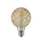 LED-globelamp E27, 4W 2.700K Struktur amber