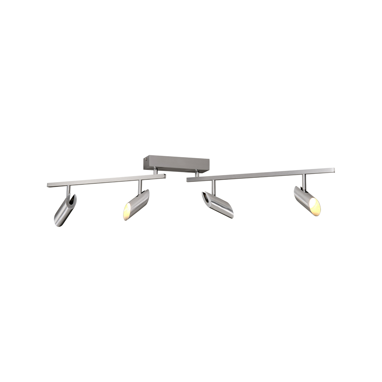 LED таванни прожектори Risell, дължина 104 cm, цвят алуминий