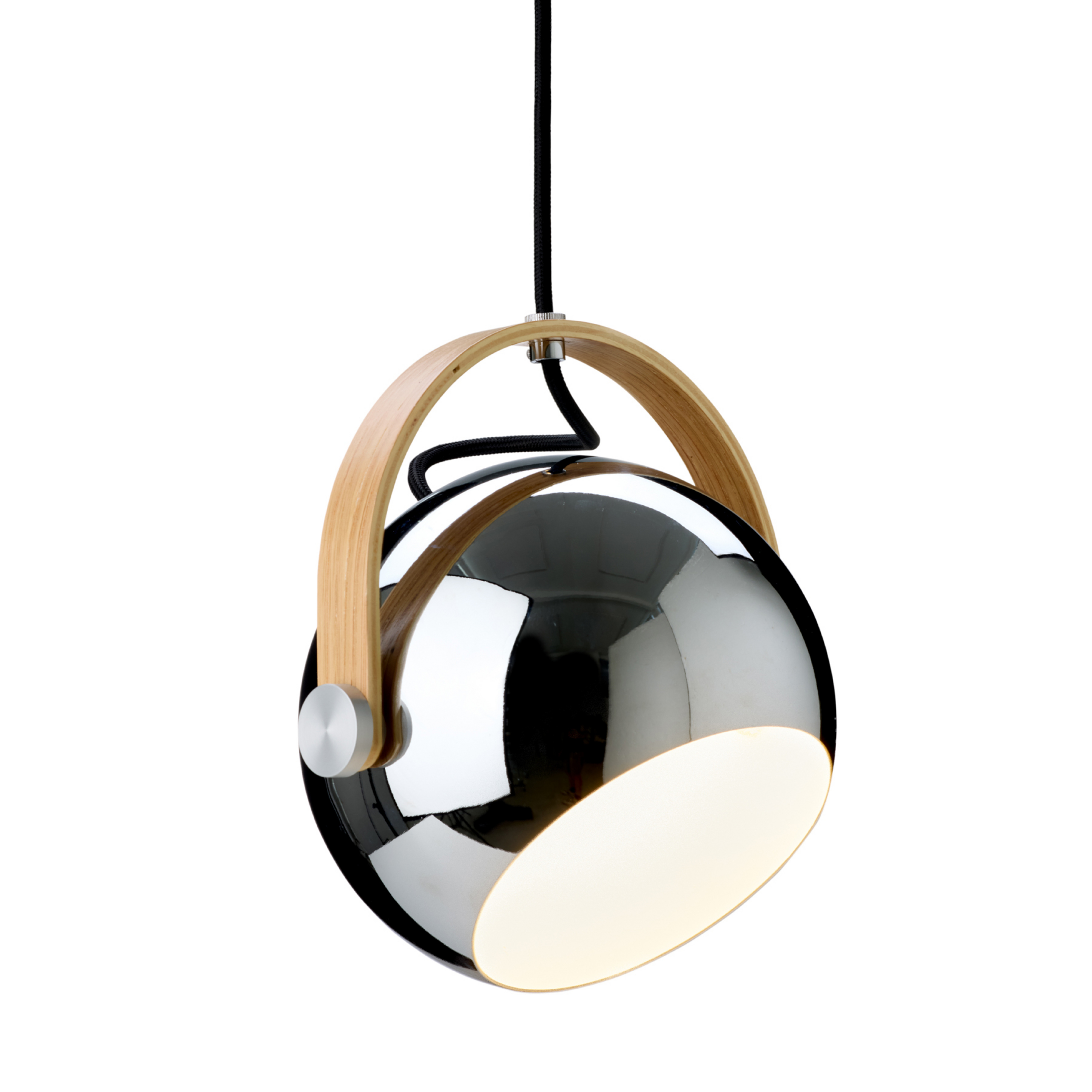 Lampada a sospensione DC, cromata, Ø 18 cm, metallo - Halo Design