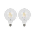 LED-filament E27 8W 2 700K G125 glob klar 3-pack