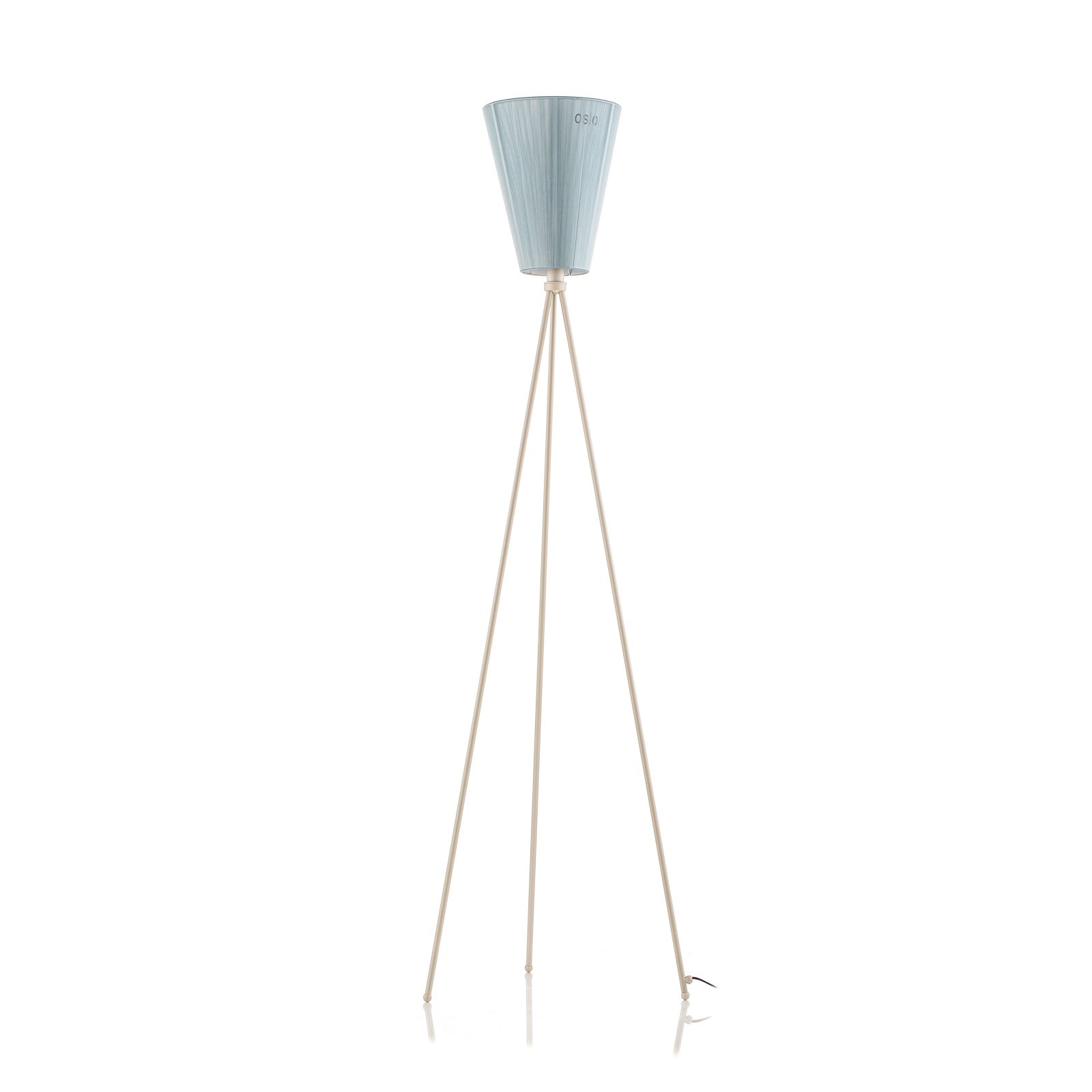 Oslo Wood Gulvlampe Hvit/Lys Blå - Northern
