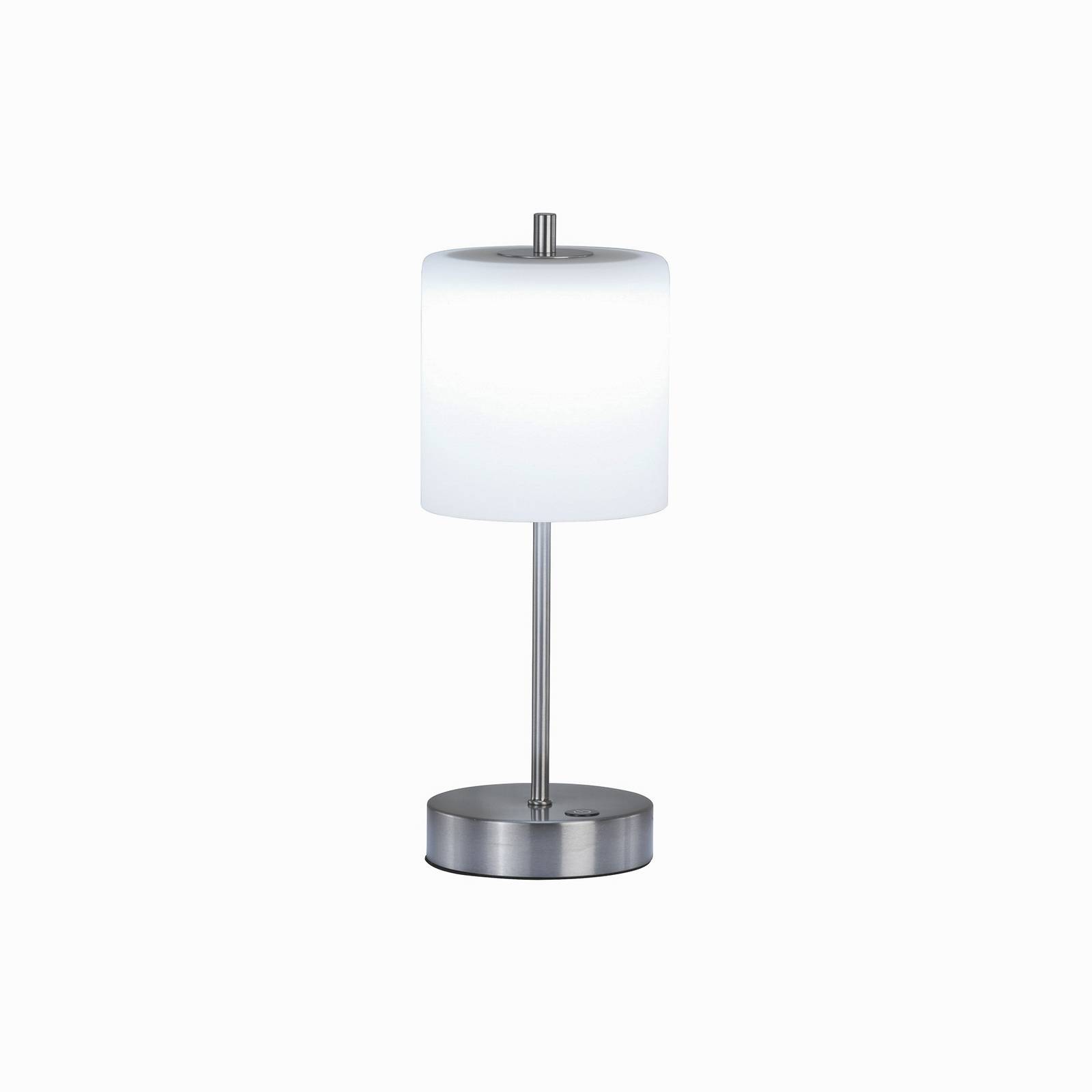 LED-Akku-Tischlampe Riva nickel/opal Höhe 34,5cm günstig online kaufen