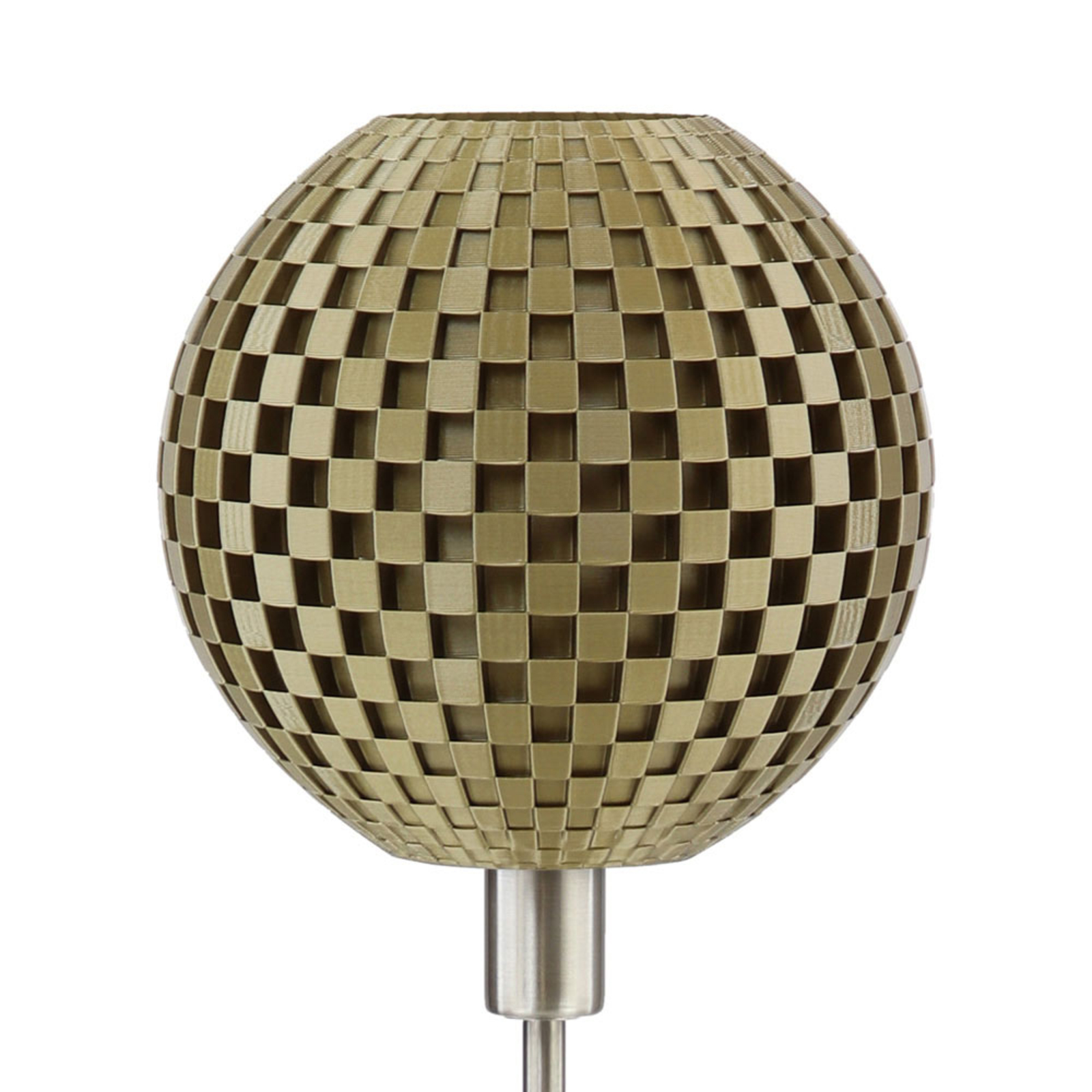 Asztali lámpa fonott gömb alakú lábbal, arany