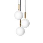 Miira 3 Candelabru Large Brass/Opal White - Nuura