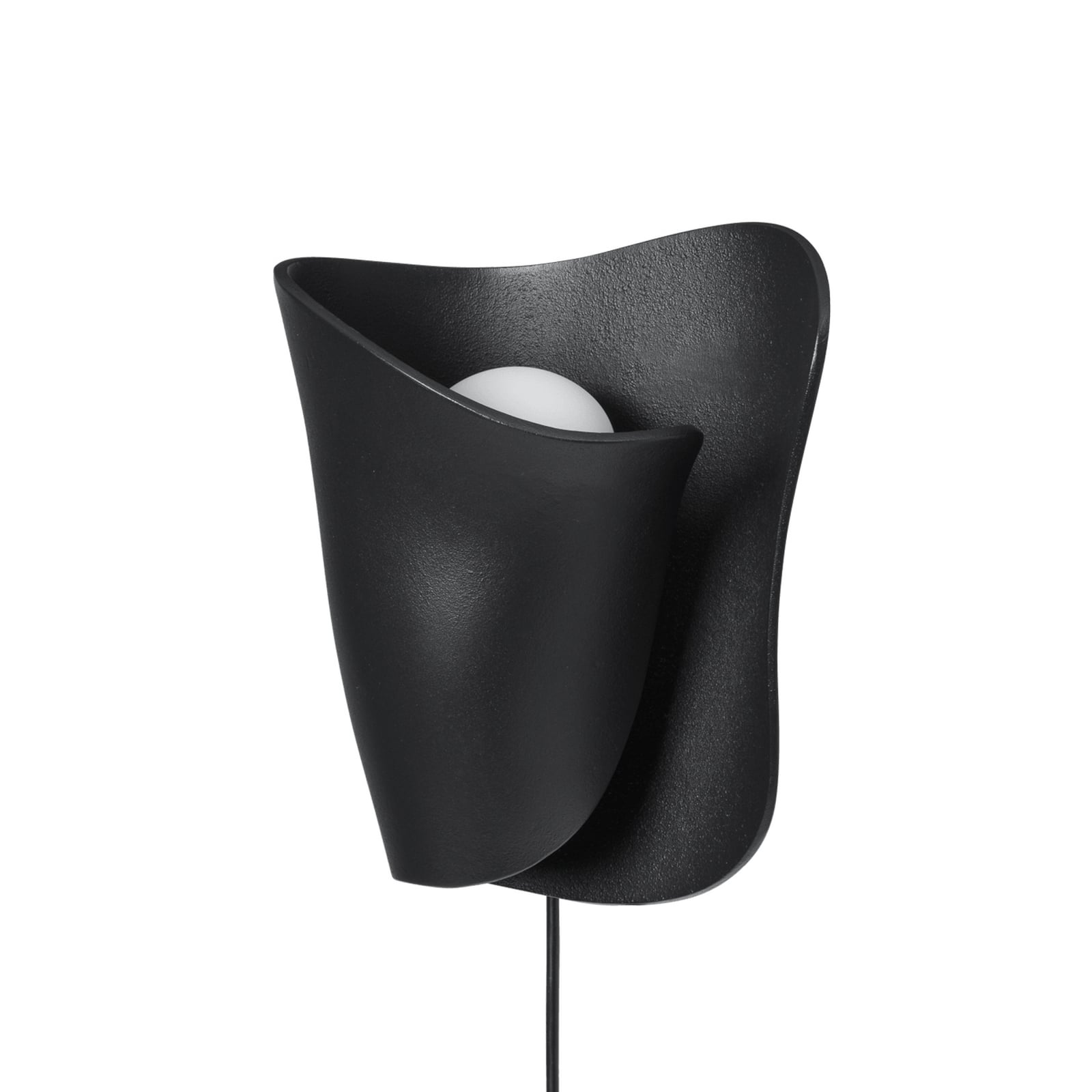 OYSTER wandlamp, zwart, hoogte 29 cm met stekker - ferm LIVING