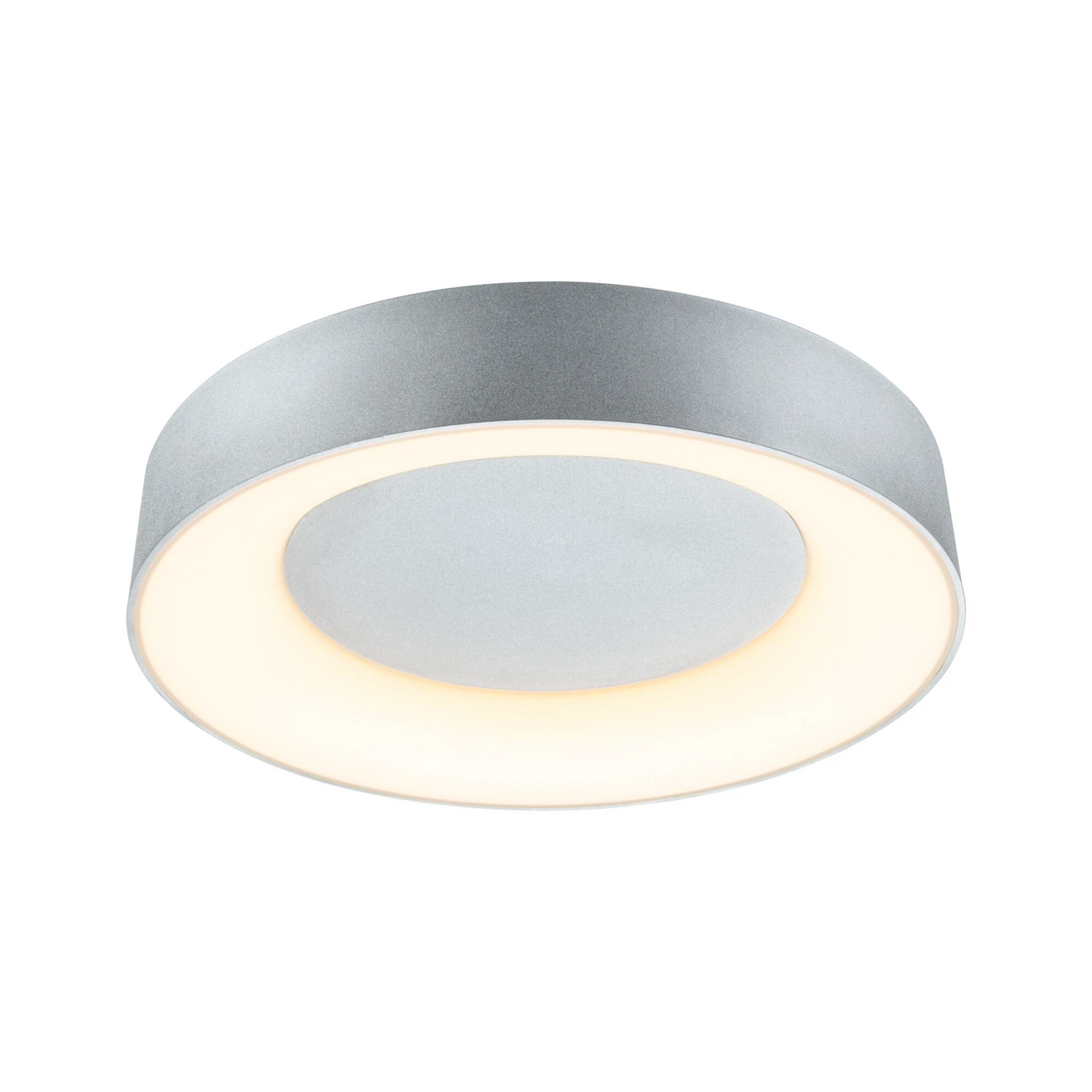 Paulmann HomeSpa Casca plafonnier LED Ø40cm, blanc/aluminium, IP44