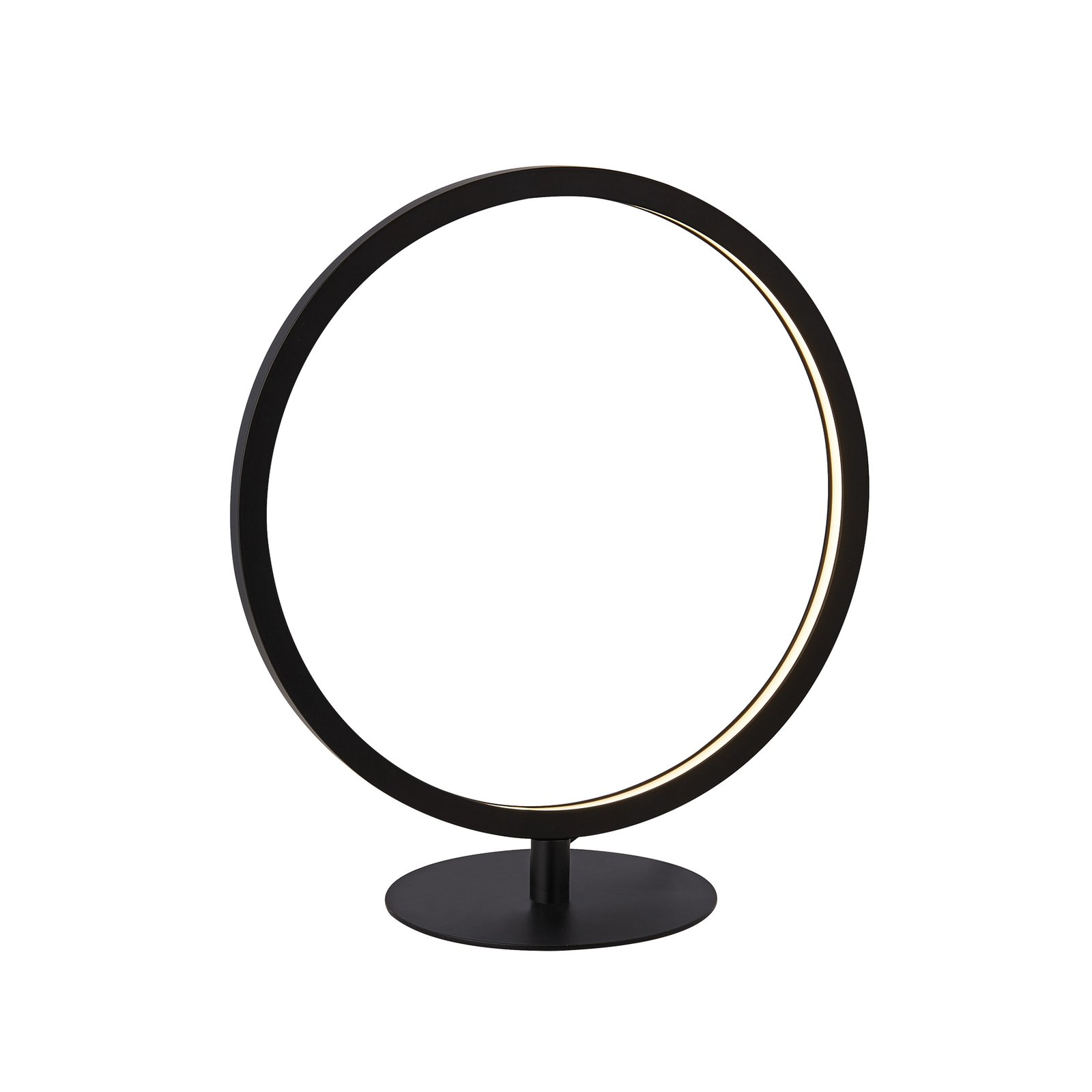 Candeeiro de mesa LED Cirque, preto, metal, 33 cm de altura