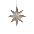 PR Home Декоративна звезда Capella, 8-лъчева, сребърна, 50 см