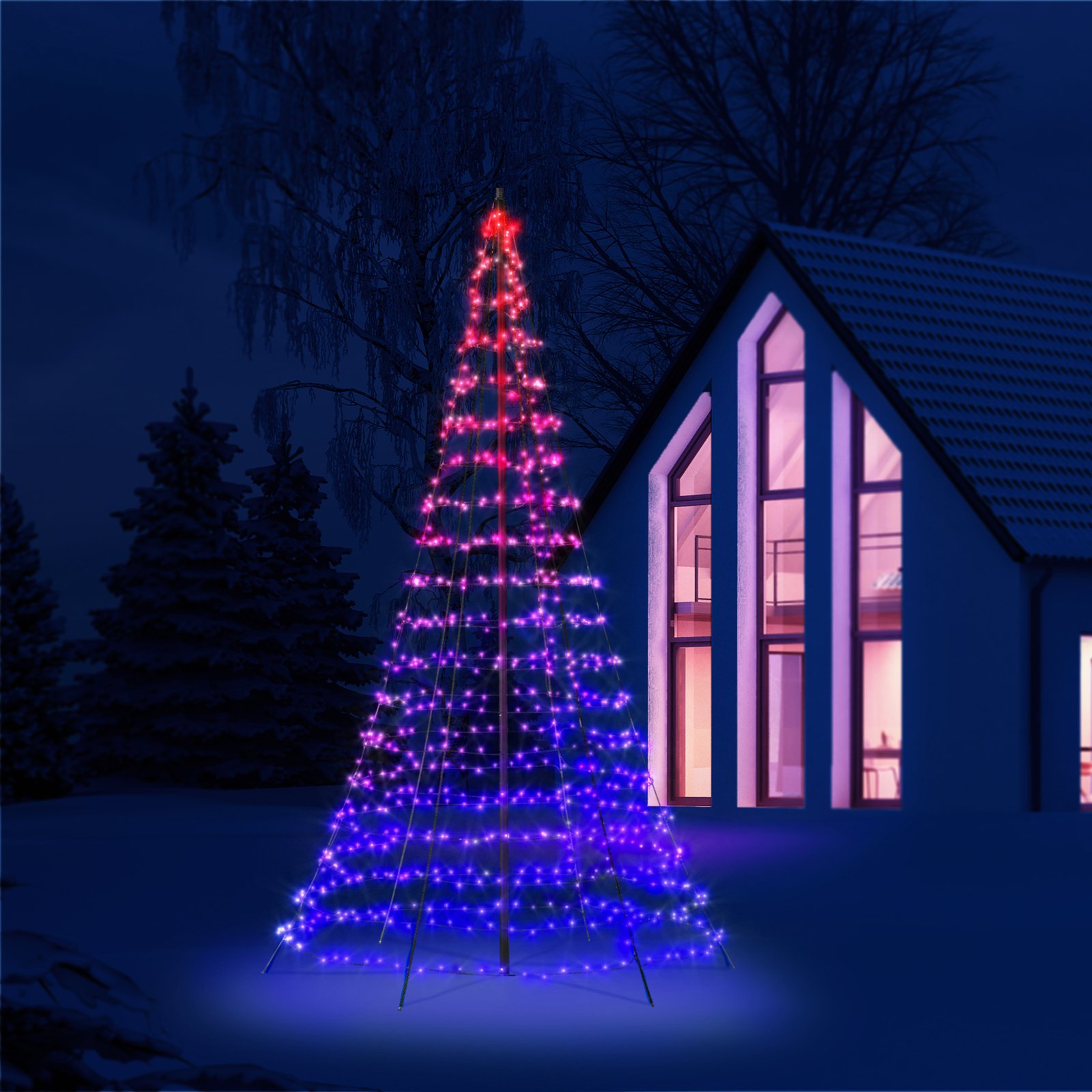 Twinkly Light Tree ulkokäyttöön, RGBW, K 400 cm