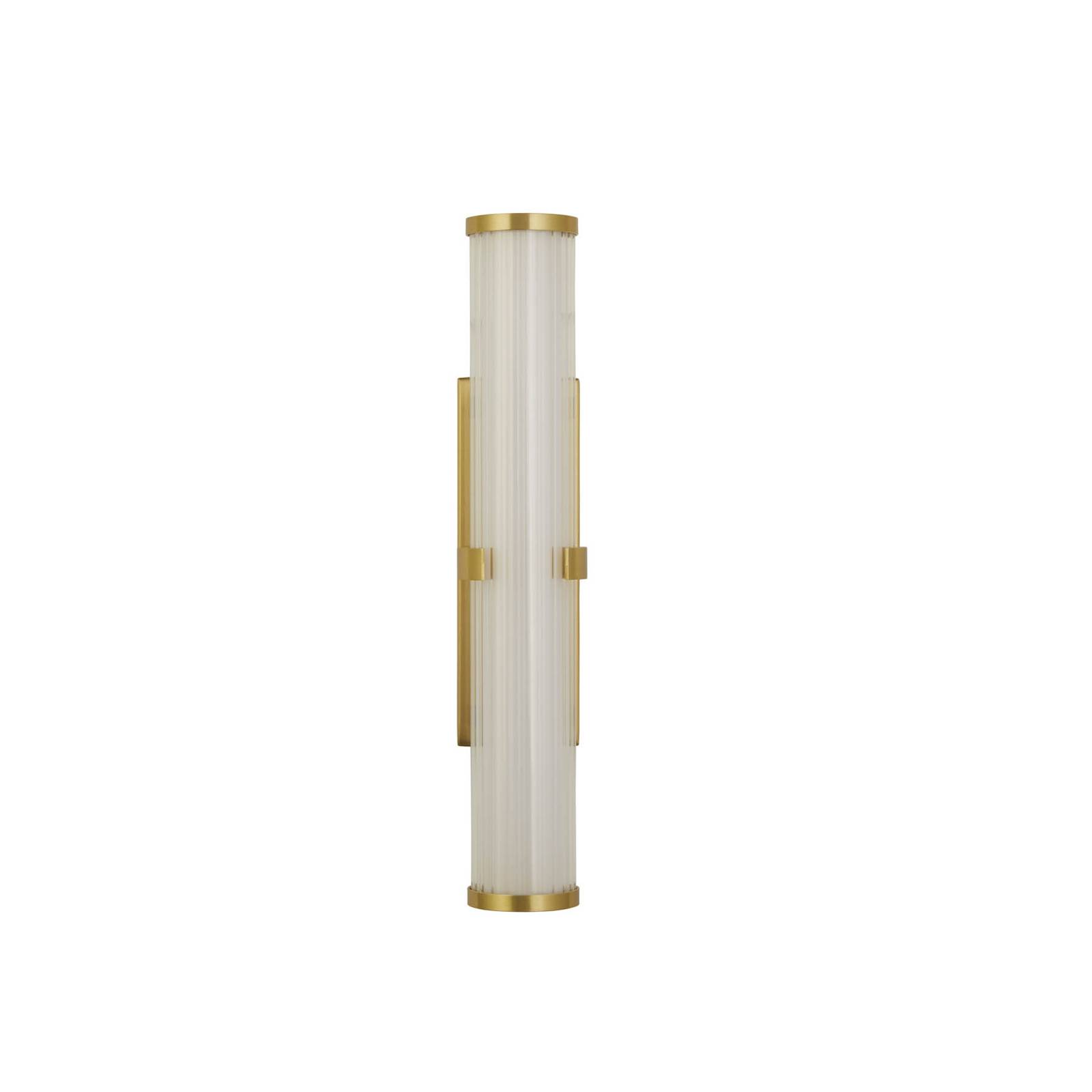LED-Wandleuchte Clamp, goldfarben/weiß Stahl, Glas, IP44