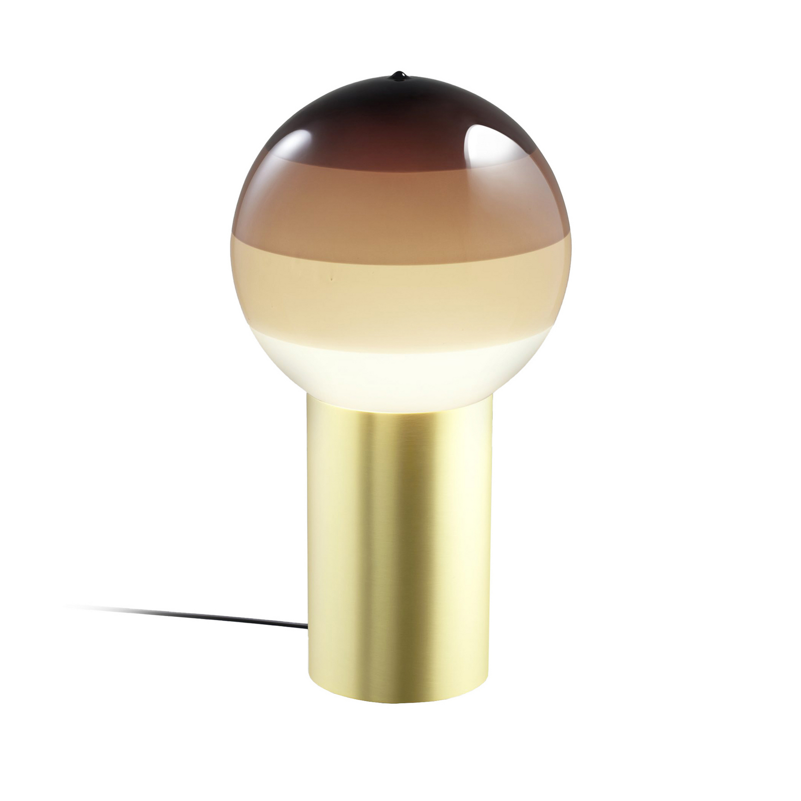 Lampe de table MARSET Dipping Light, hauteur 22 cm, marron/laiton