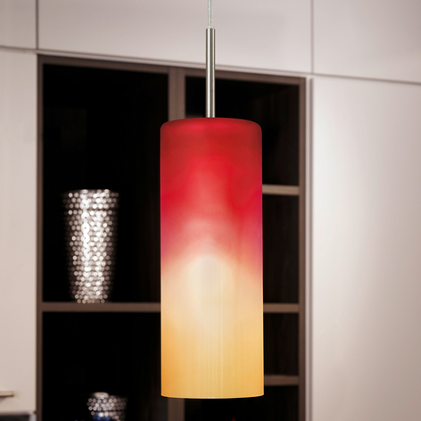 Suspension attractive TROY en rouge et orange