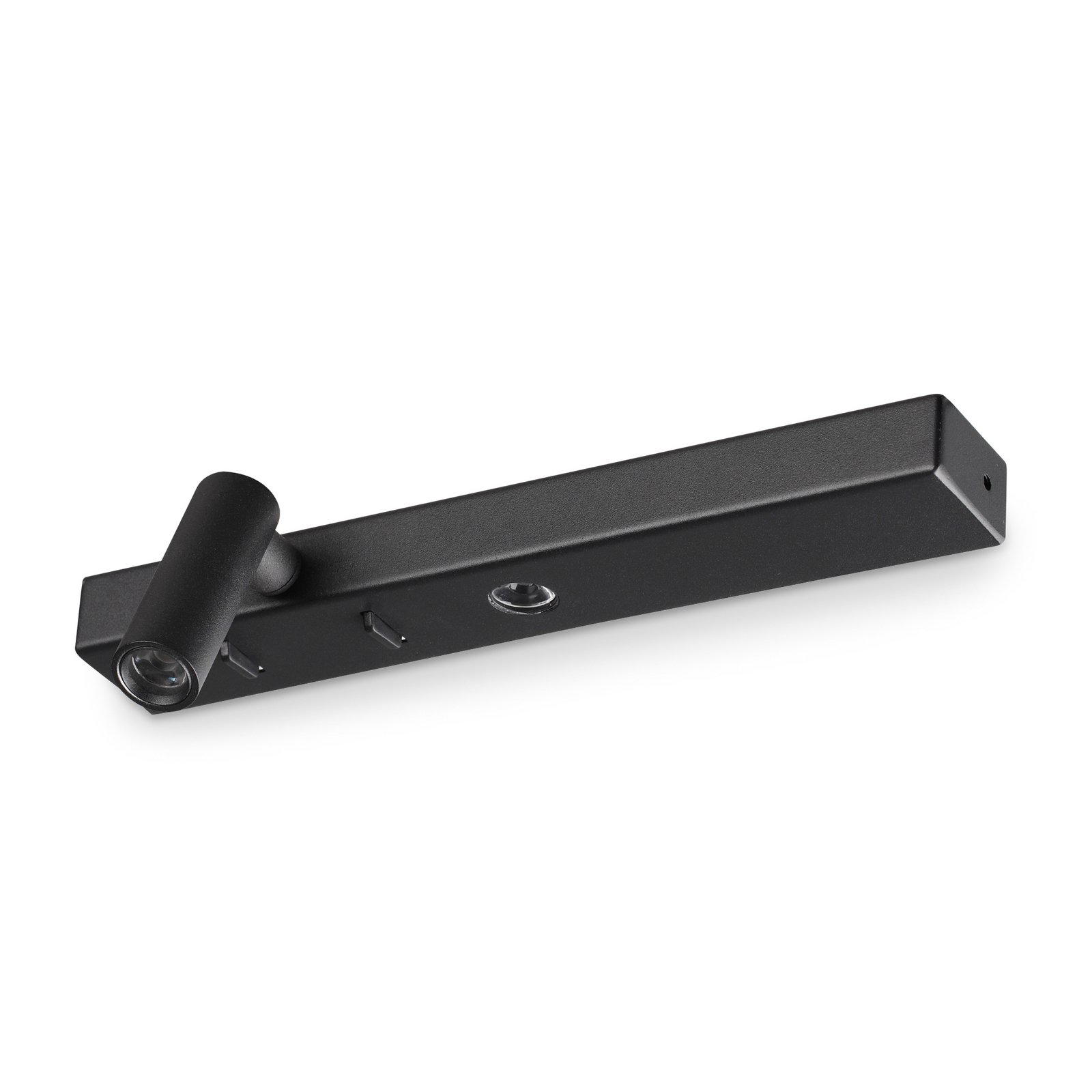 Ideal Lux LED wall light Bonne Nuit 1, black Width 22 cm